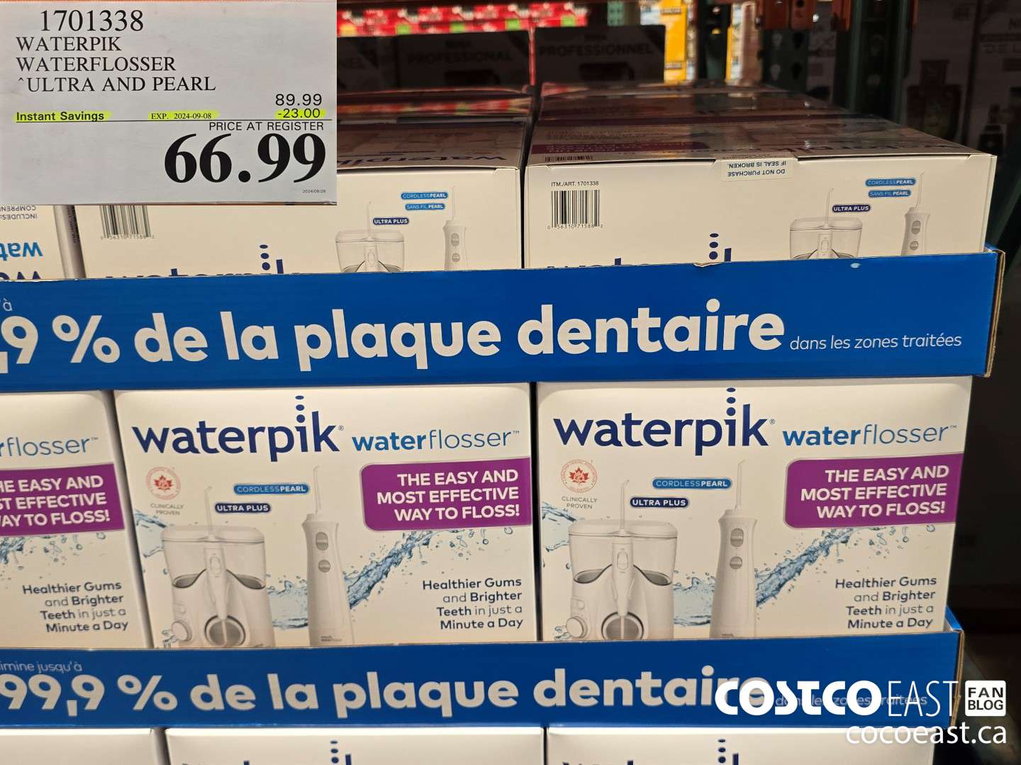 1701338 WATERPIK WATERFLOSSER ULTRA AND PEARL ($23.00 INSTANT SAVINGS EXPIRES ON 2024-09-08) $66.99