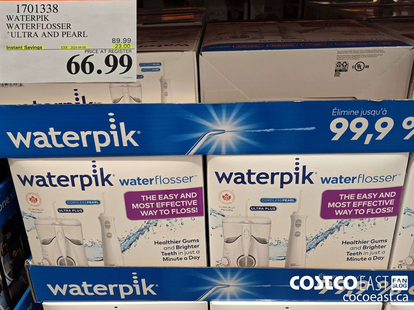 1701338 WATERPIK WATERFLOSSER ULTRA AND PEARL ($23.00 INSTANT SAVINGS EXPIRES ON 2024-09-08) $66.99