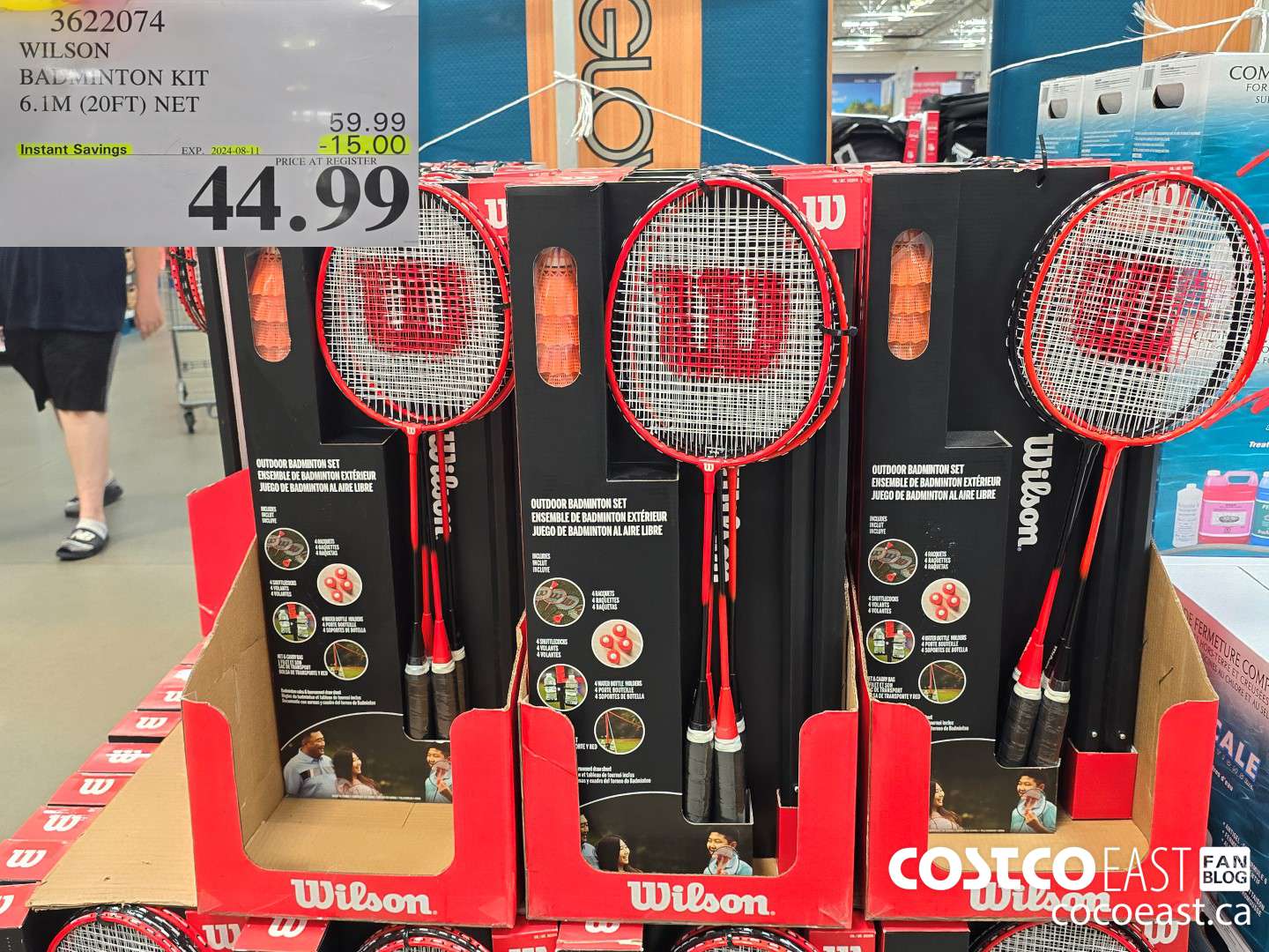 3622074 WILSON BADMINTON KIT 6.1 M (20FT) NET ($15.00 INSTANT SAVINGS EXPIRES ON 2024-08-11) $44.99