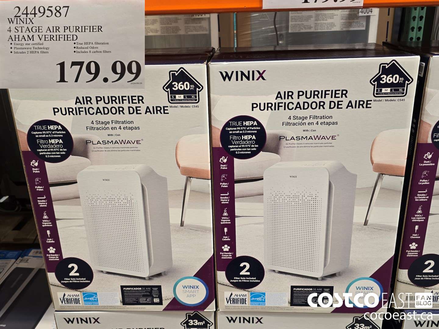 2449587 WINIX 4 STAGE AIR PURIFIER AHAM VERIFIED $179.99