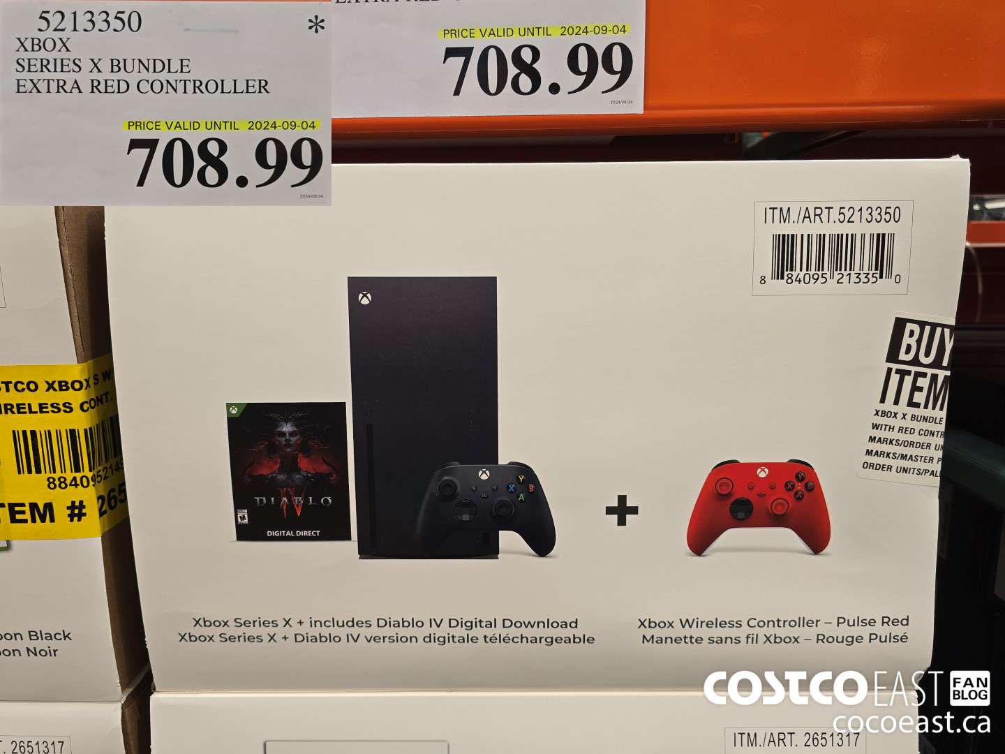 5213350 XBOX SERIES X BUNDLE EXTRA RED CONTROLLER $708.99
