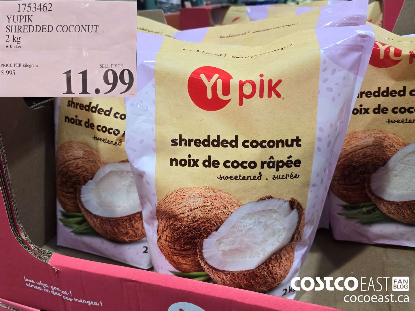 1753462 YUPIK SHREDDED COCONUT 2 kg $11.99
