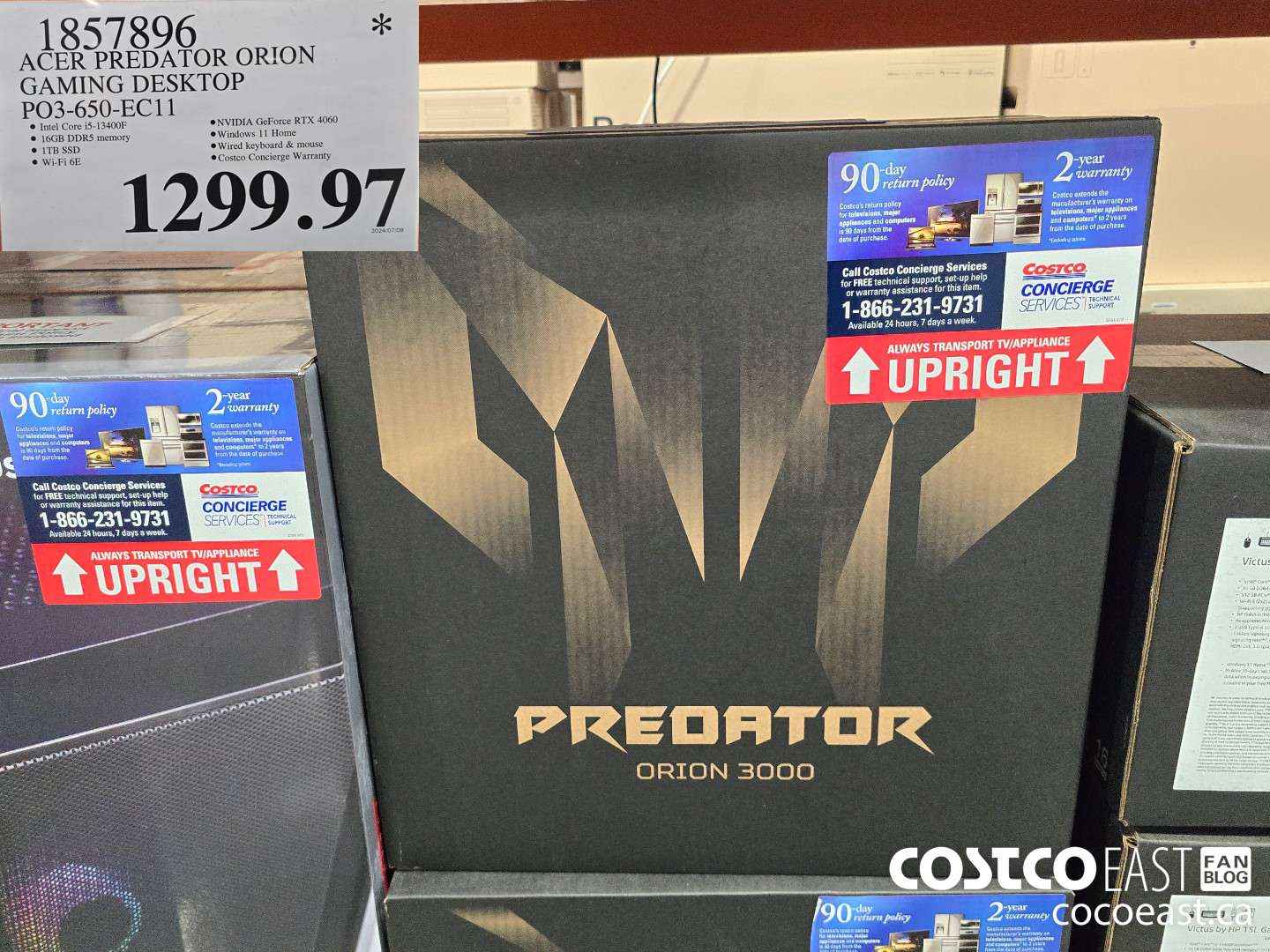 1857896 ACER PREDATOR ORION GAMING DESKTOP PO3-650-EC11 $1299.97