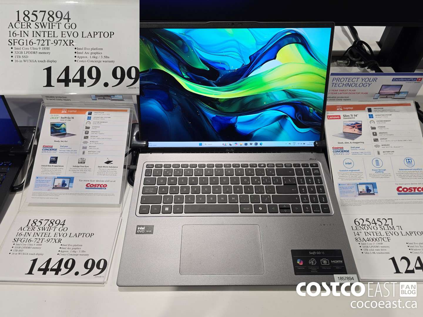 1857894 ACER SWIFT GO 16-IN INTEL EVO LAPTOP SFG16- 72T-97XR $1449.99