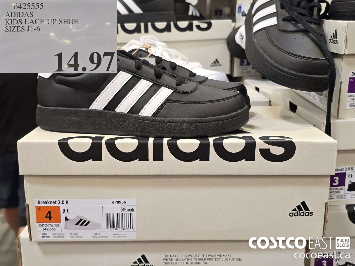 6425555 ADIDAS KIDS LACE UP SHOE SIZES J1-6 $14.97