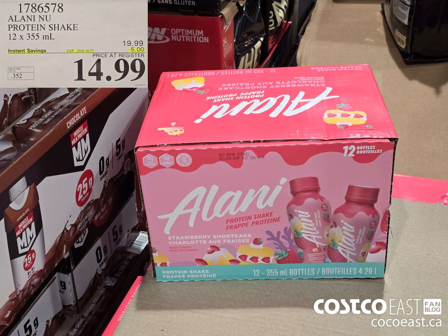 1786578 ALANI NU PROTEIN SHAKE 12 x 355 ML ($5.00 INSTANT SAVINGS EXPIRES ON 2024-10-27) $14.99