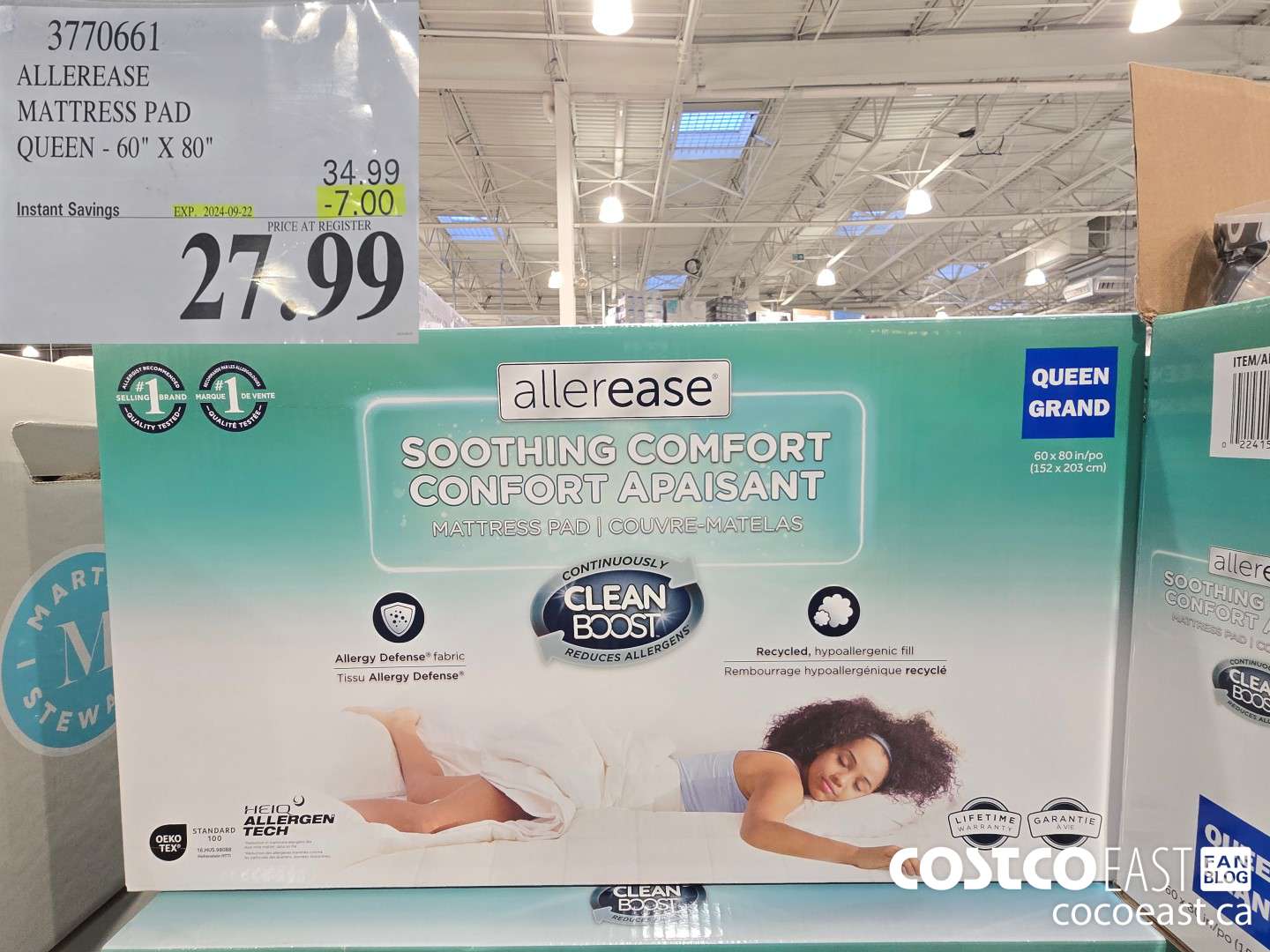 3770661 ALLEREASE MATTRESS PAD QUEEN - 60