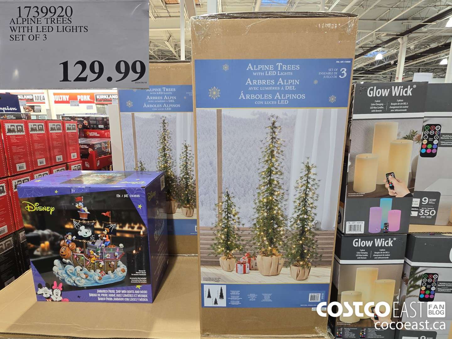 1739920 ALPINE TREES WITH LED LIGHTS SET OF 3 $129.99