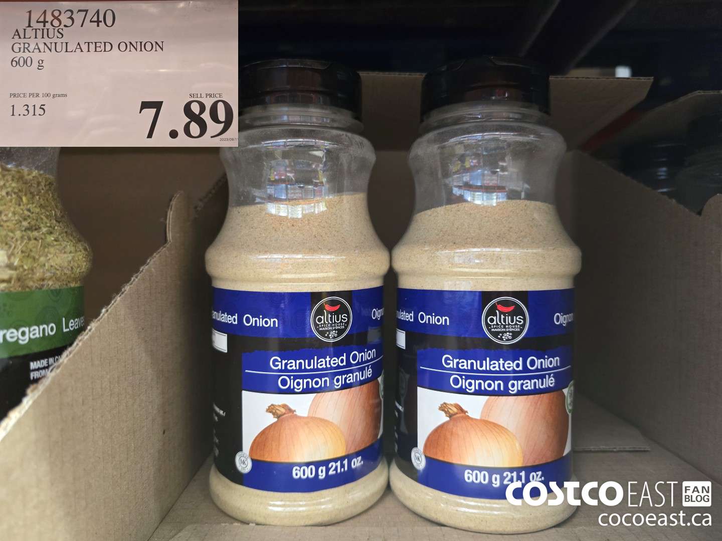 1483740 ALTIUS GRANULATED ONION 600 G $7.89