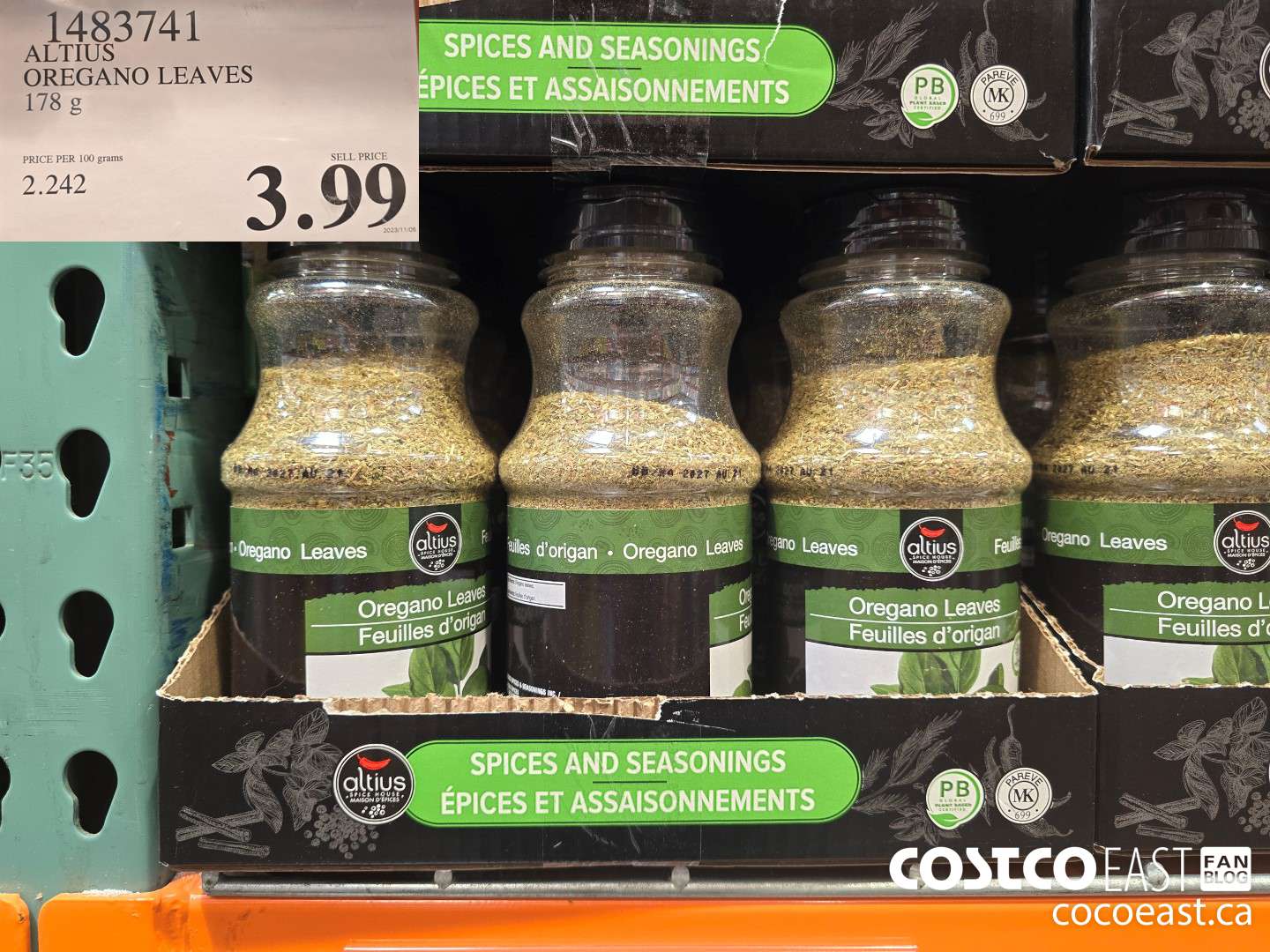 1483741 ALTIUS OREGANO LEAVES 178 G $3.99