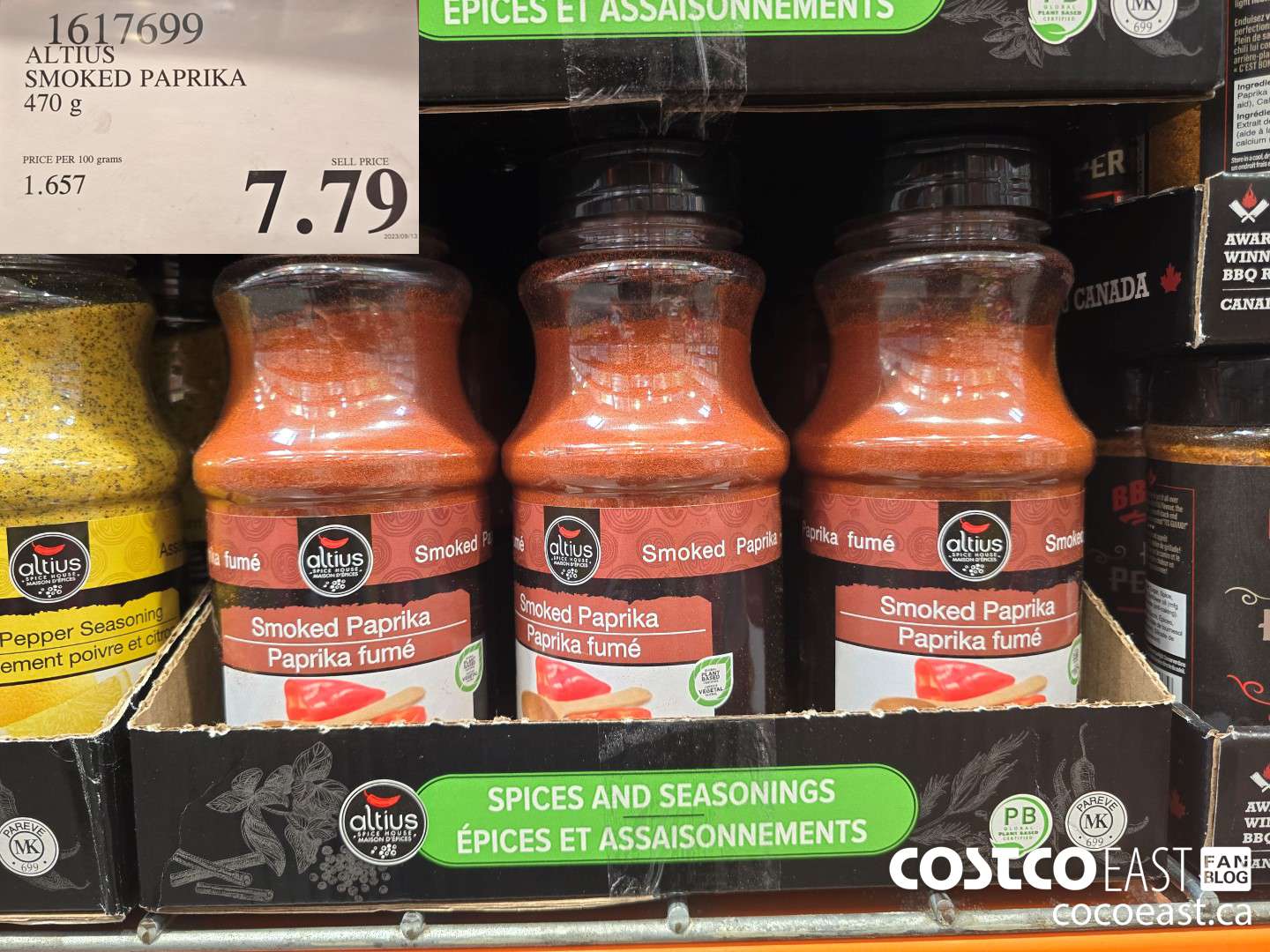 1617699 ALTIUS SMOKED PAPRIKA 490 g $7.79