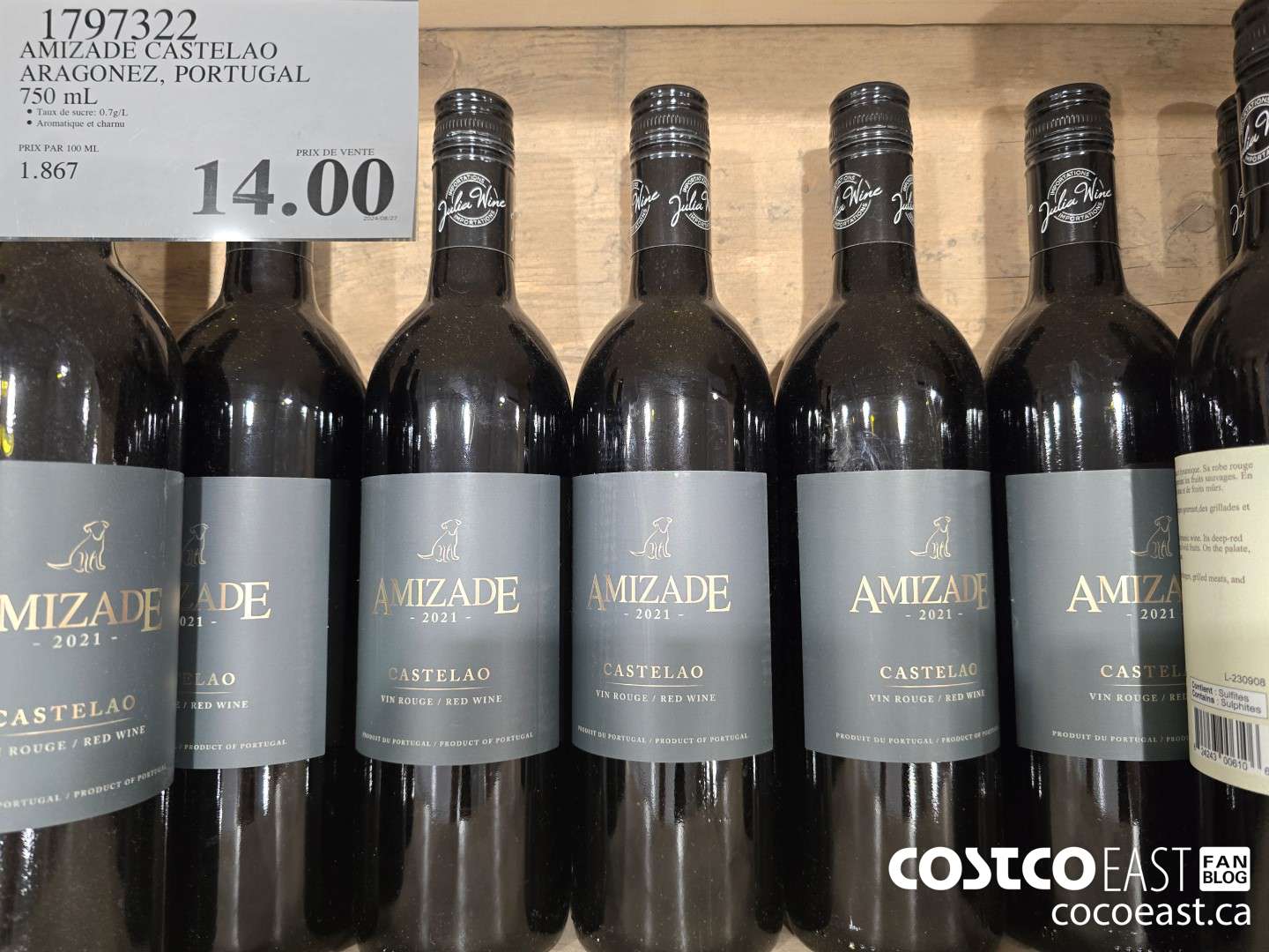 1797322 AMIZADE CASTELAO ARAGONEZ, PORTUGAL 750 ML $14.00
