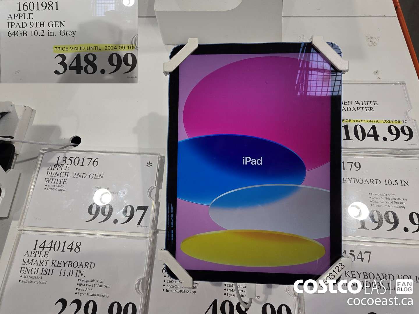 1601981 APPLE IPAD 9TH GEN 64GB 10.2 IN. GREY $348.99