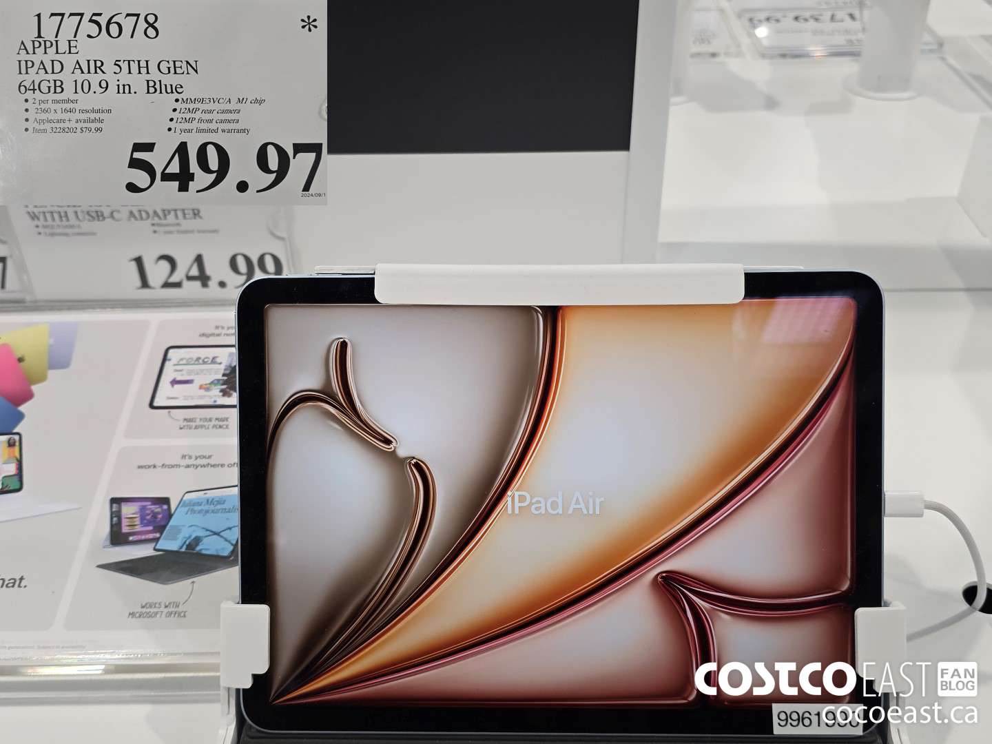 1775678 APPLE IPAD AIR 5TH GEN 64gb 10.9 in. Blue $549.97