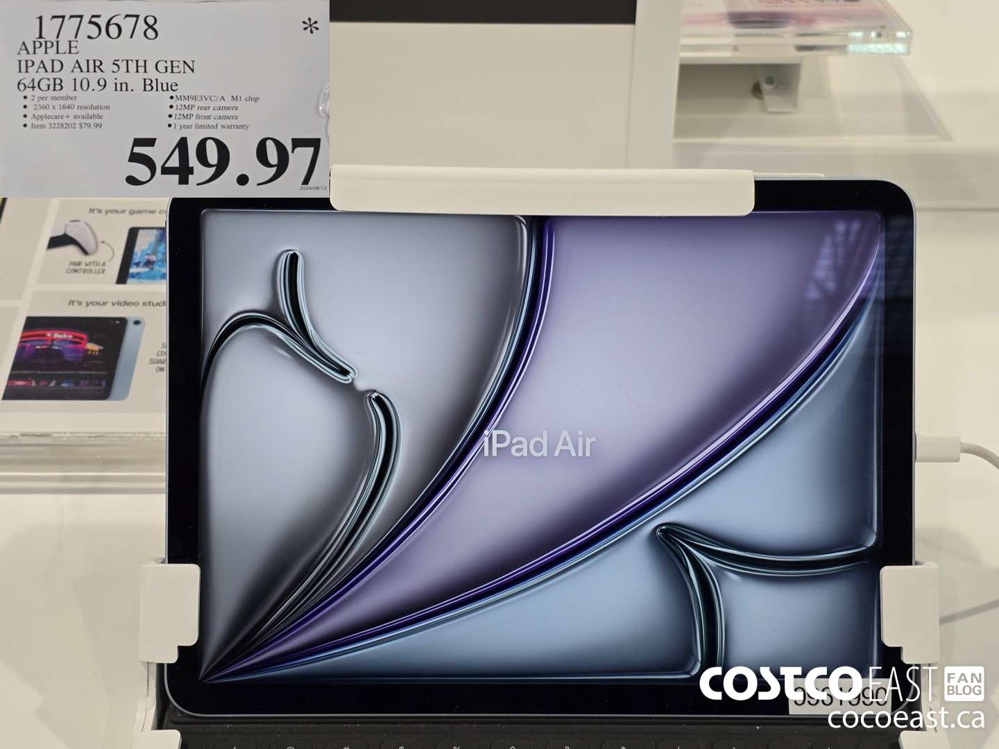 1775678 APPLE IPAD AIR 5TH GEN 64gb 10.9 in. Blue $549.97