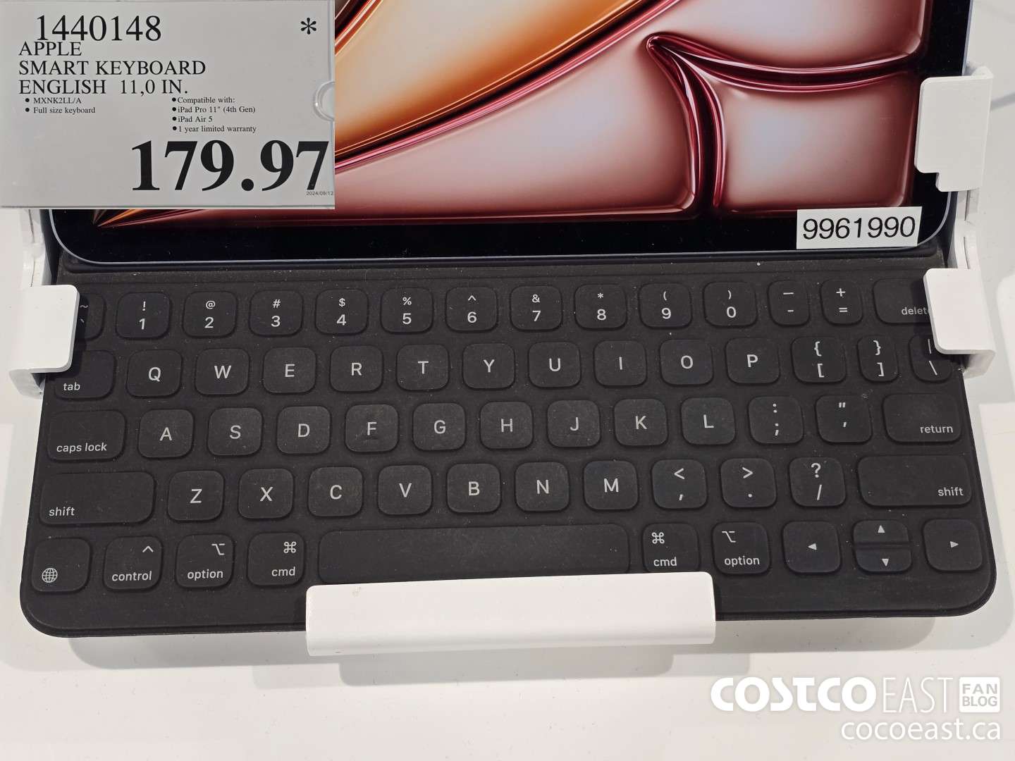 1440148 APPLE SMART KEYBOARD ENGLISH 11.0 IN. $179.97