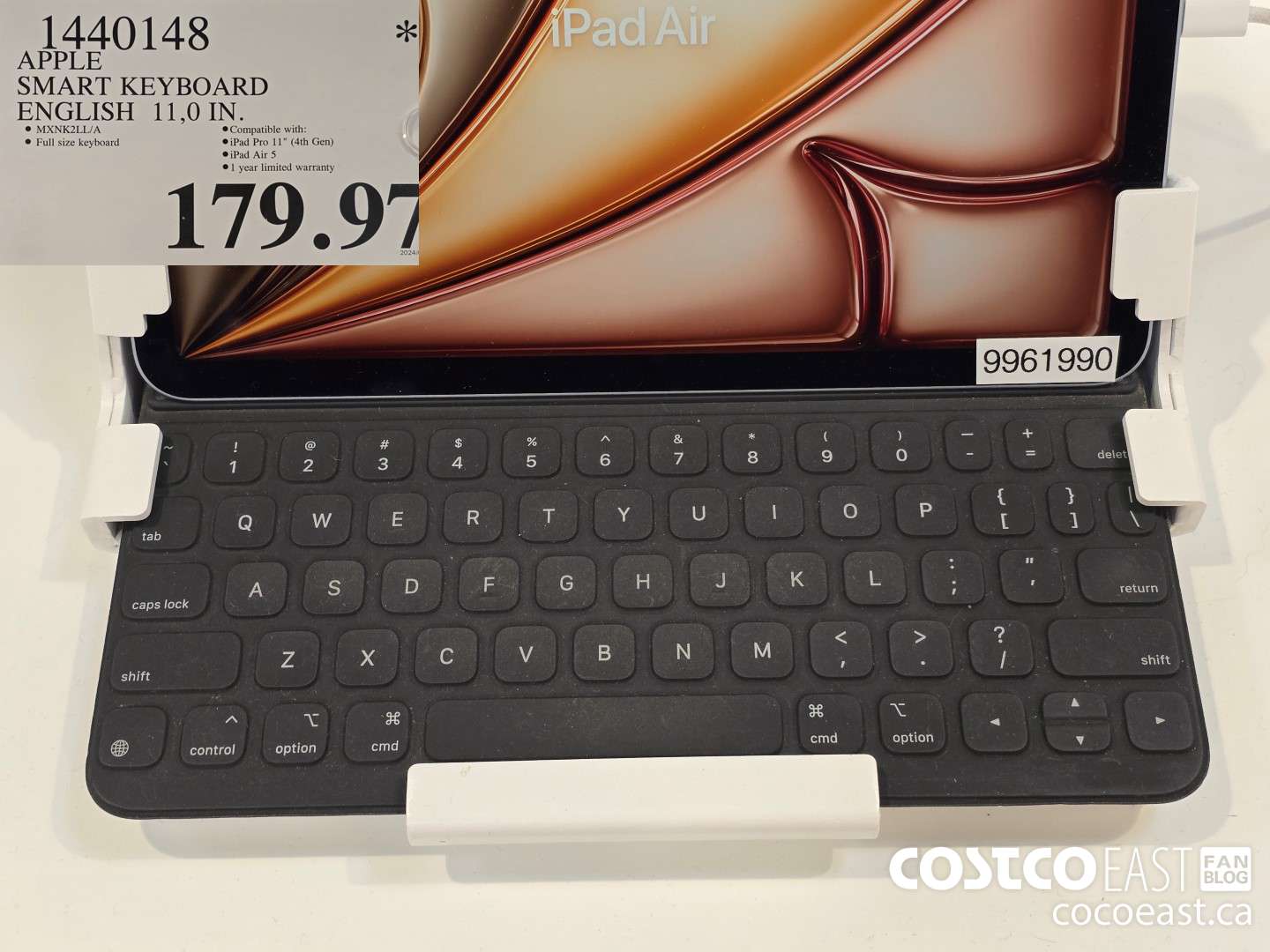 1440148 APPLE SMART KEYBOARD ENGLISH 11.0 IN. $179.97