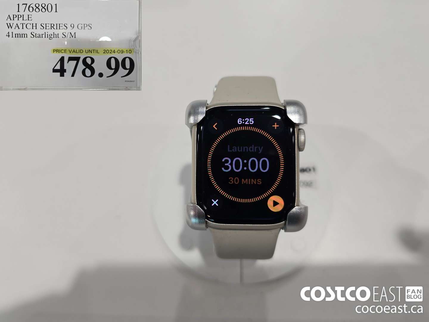 1768801 APPLE WATCH SERIES 9 GPS 41mm Starlight S/M VALID UNTIL 2024-09-10 $478.99