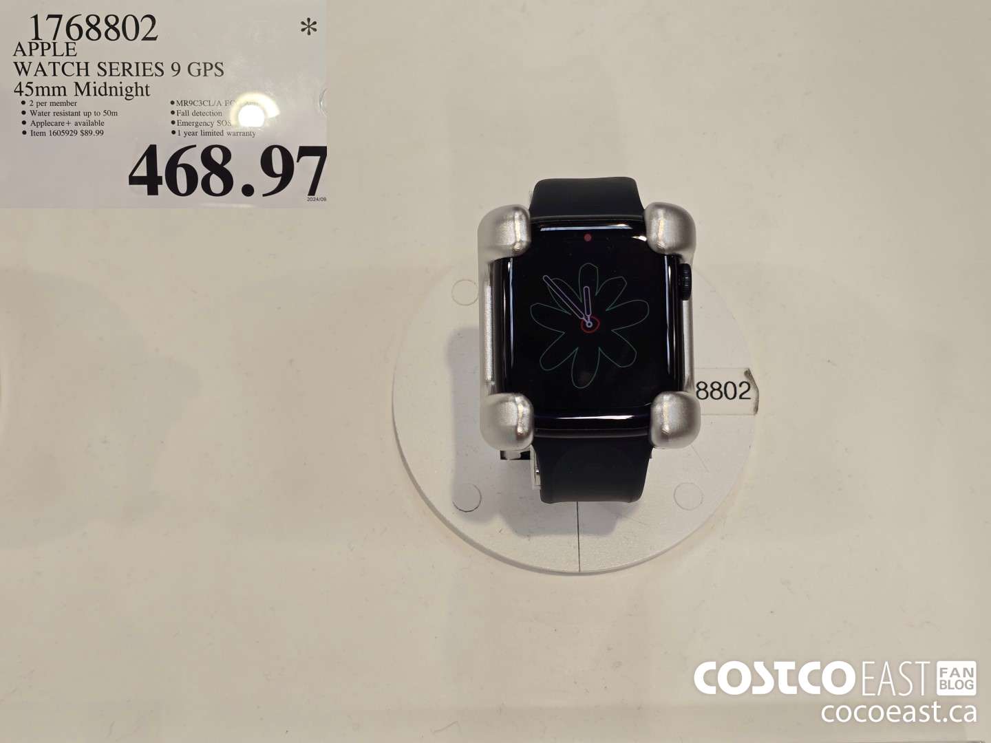 1768802 APPLE WATCH SERIES 9 GPS 45mm Midnight $468.97