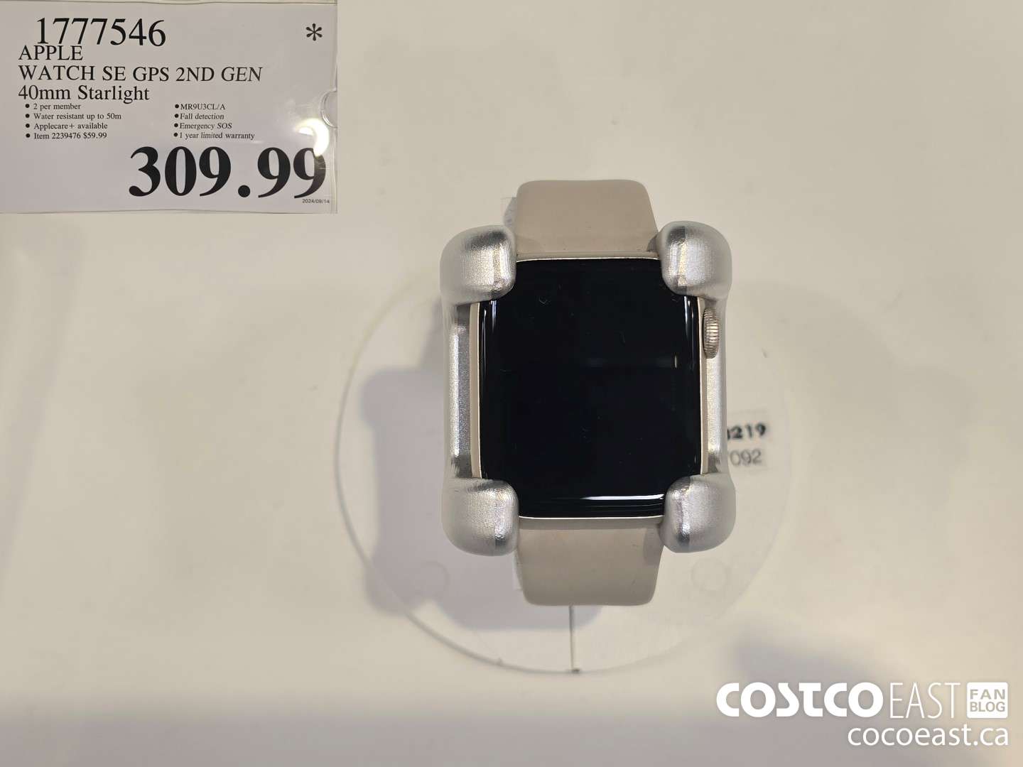 1777546 APPLE WATCH SE GPS 2ND GEN 40mm Starlight $309.99