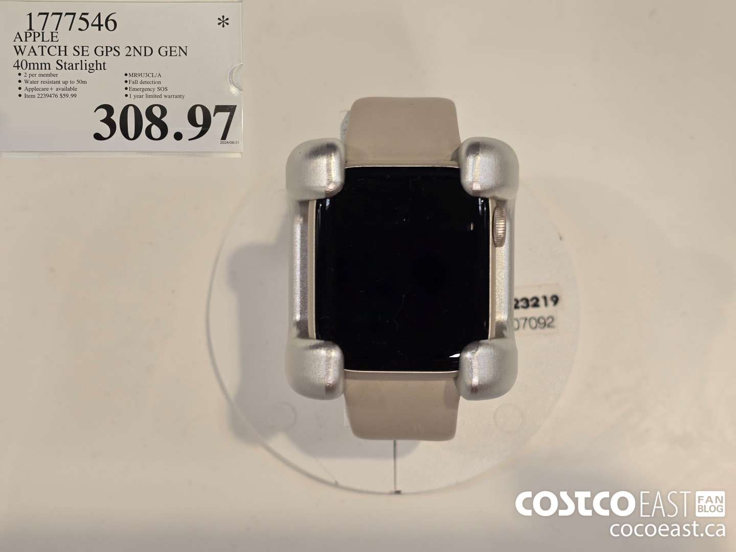 1777546 APPLE WATCH SE GPS 2ND GEN 40mm Starlight $308.97
