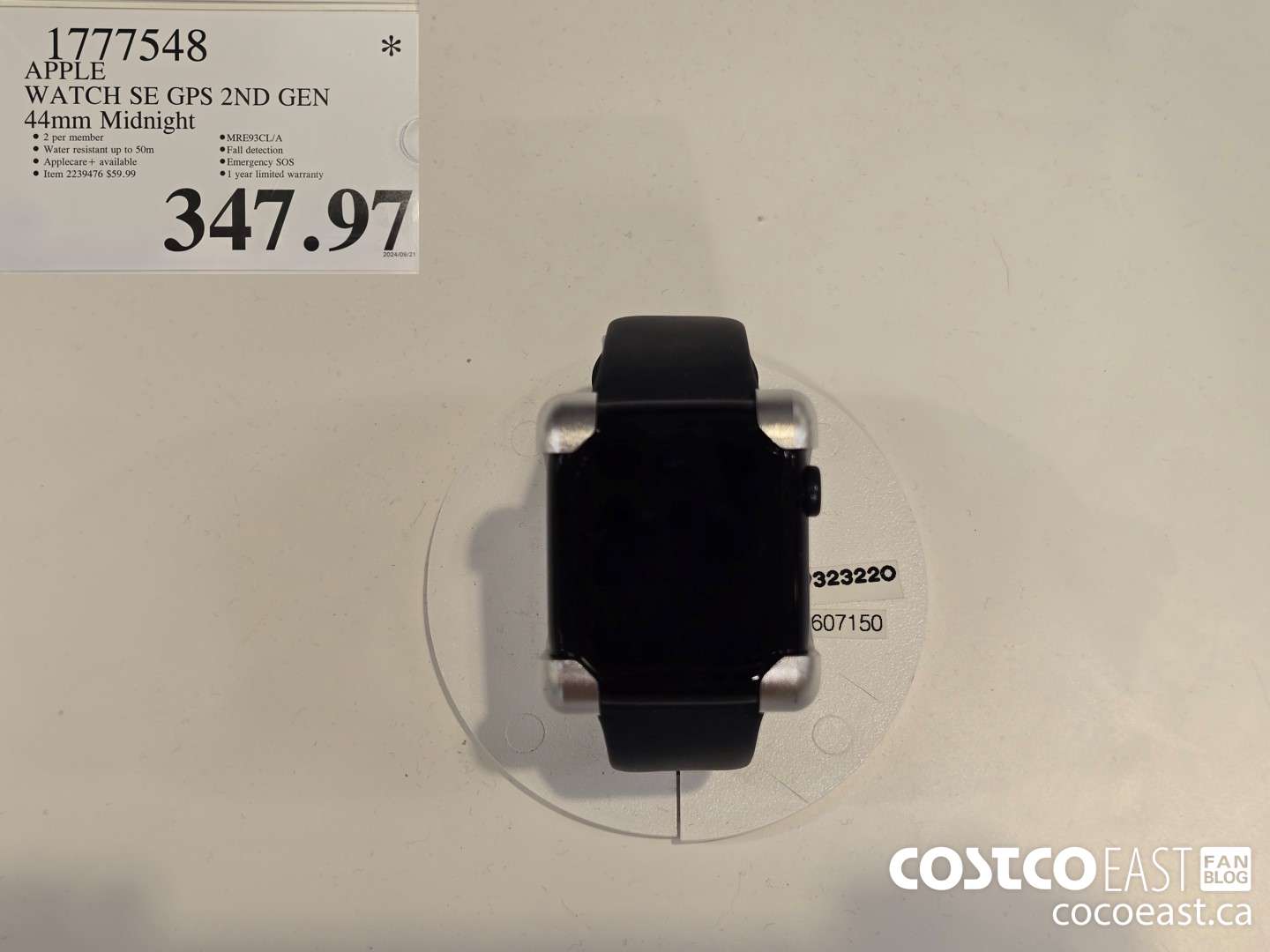 1777548 APPLE WATCH SE GPS 2ND GEN 44mm Midnight $347.97