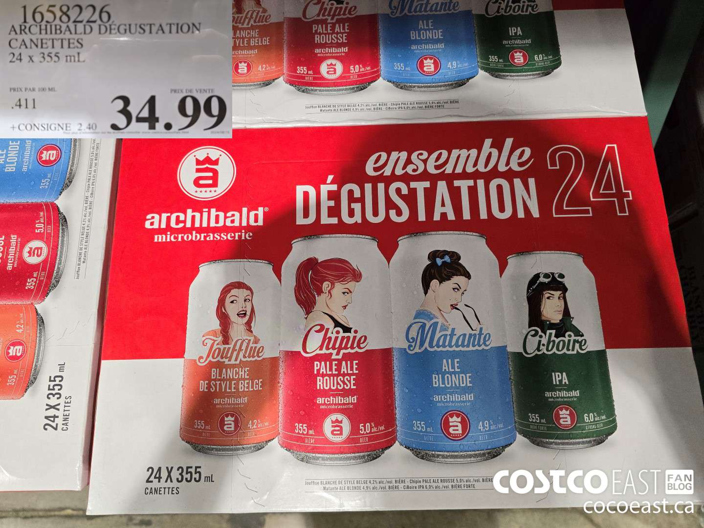 1658226 ARCHIBALD DEGUSTATION CANTTES 24 X 355 ML $34.99