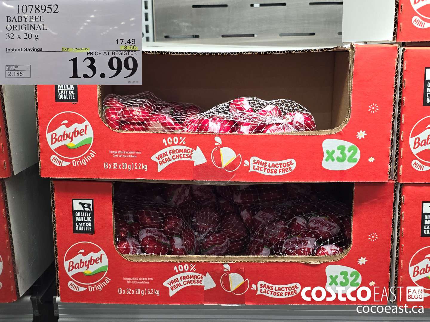 1078952 BABYBEL ORIGINAL 32 x 20 G ($3.50 INSTANT SAVINGS EXPIRES ON 2024-09-15) $13.99