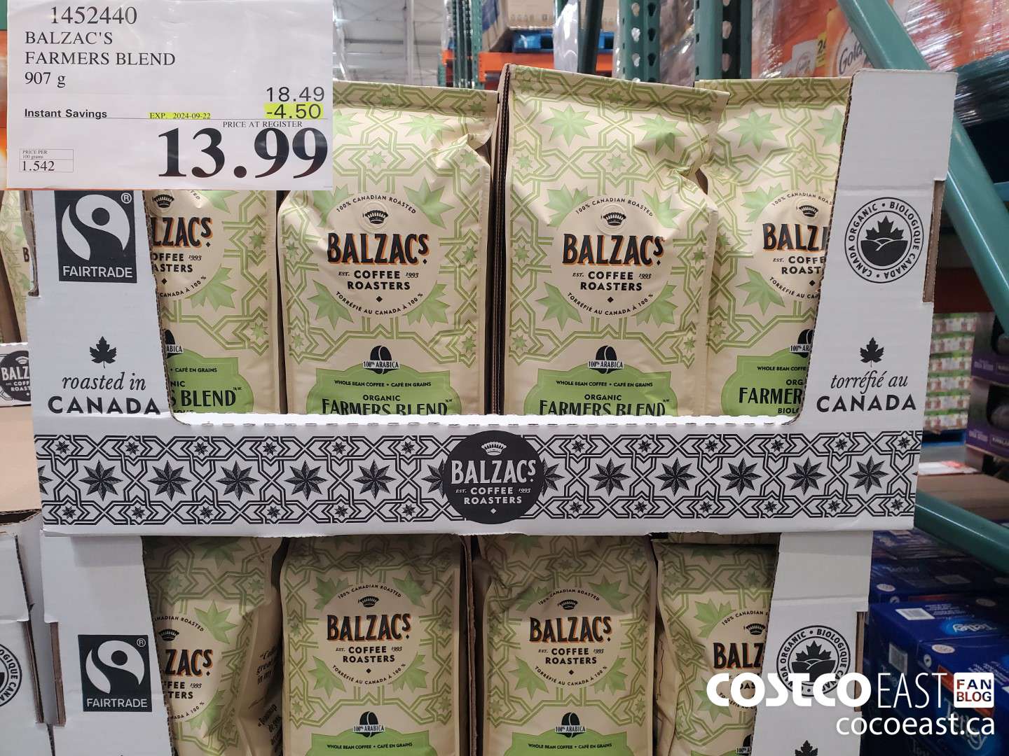 1452440 BALZAC'S FARMERS BLEND 907g ($4.50 INSTANT SAVINGS EXPIRES ON 2024-09-22) $18.49