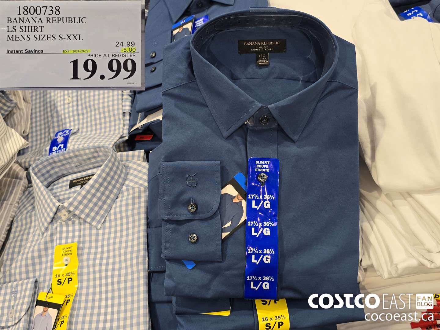 1800738 BANANA REPUBLIC LS SHIRT MENS SIZES S-XXL ($5.00 INSTANT SAVINGS EXPIRES ON 2024-09-22) $19.99