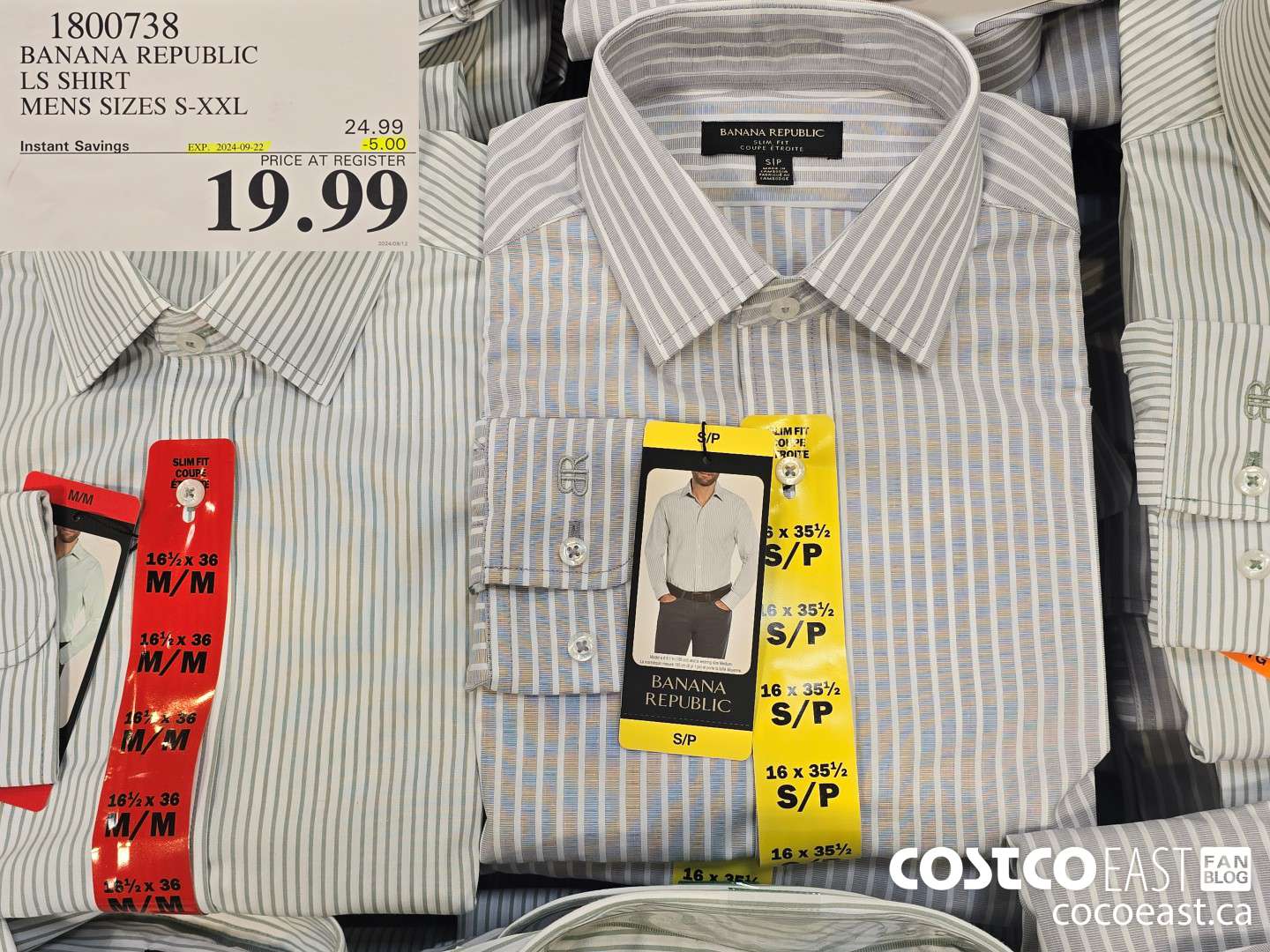 1800738 BANANA REPUBLIC LS SHIRT MENS SIZES S-XXL ($5.00 INSTANT SAVINGS EXPIRES ON 2024-09-22) $19.99