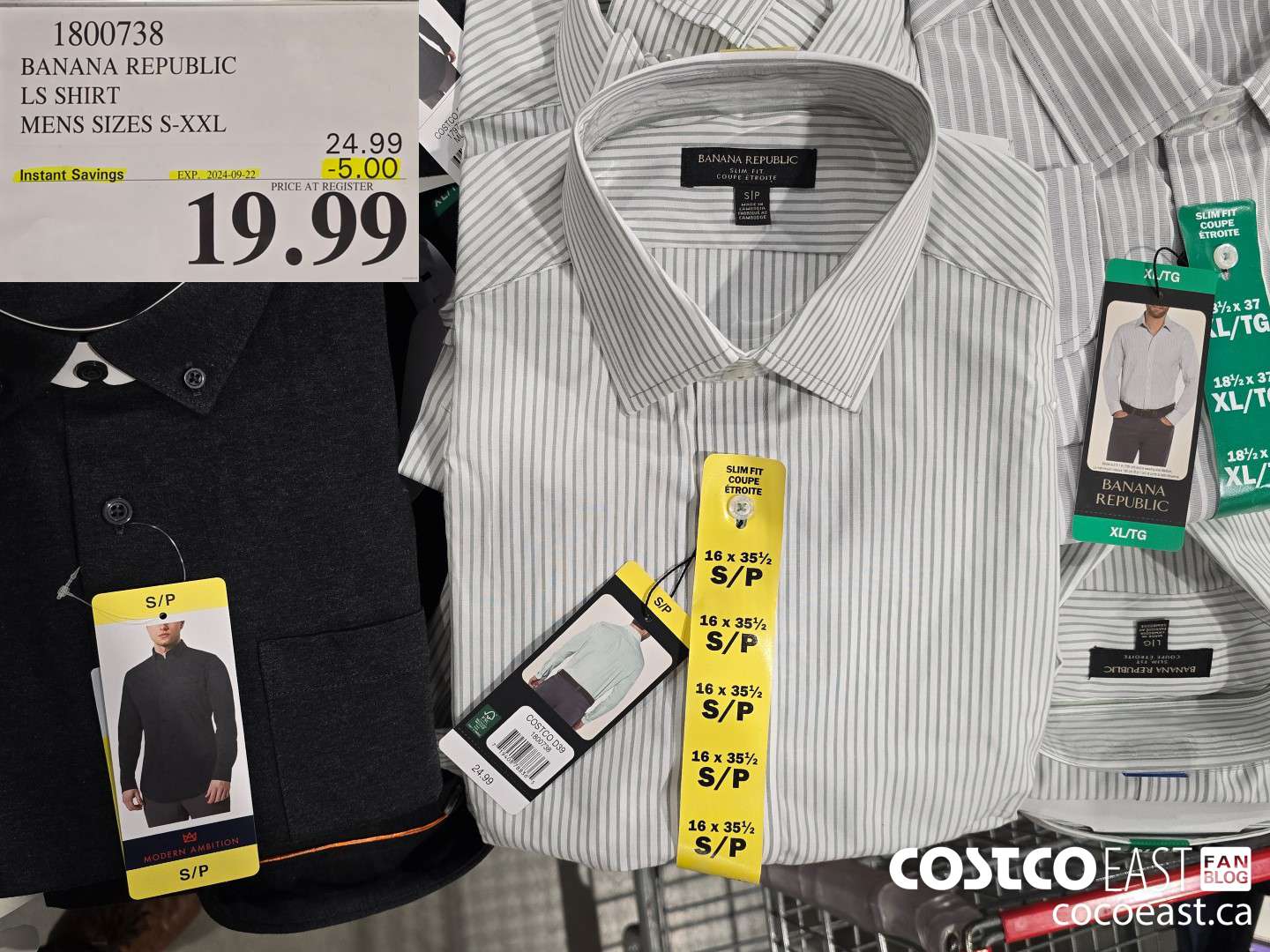 1800738 BANANA REPUBLIC LS SHIRT MENS SIZES S-XXL ($5.00 INSTANT SAVINGS EXPIRES ON 2024-09-22) $19.99