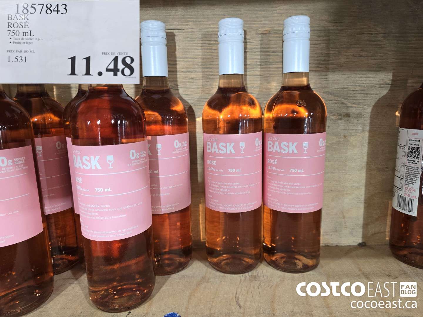 1857843 BASK ROSE 750 mL $11.48