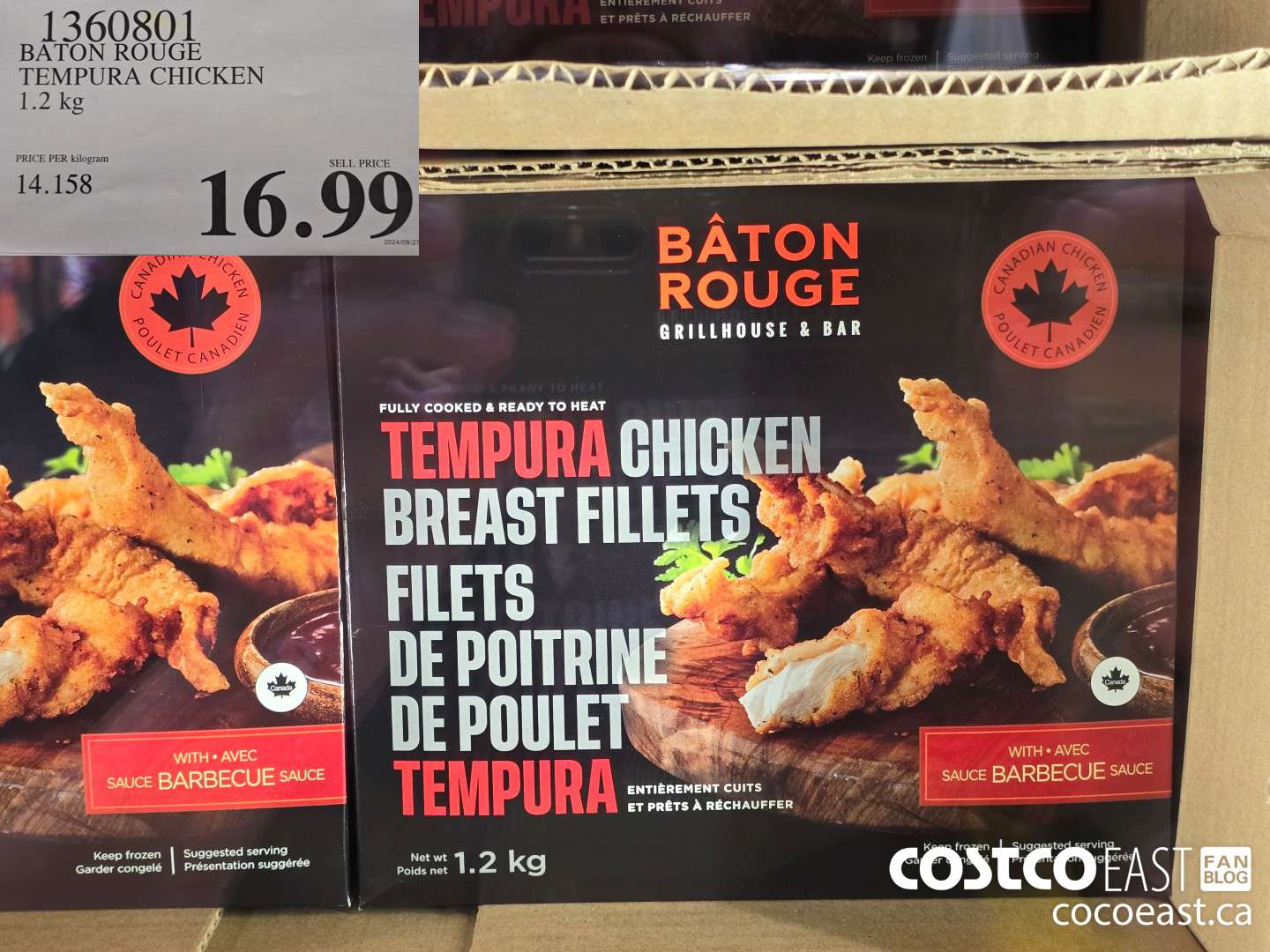 1360801 BATON ROUGE TEMPURA CHICKEN 1.2 KG $18.99