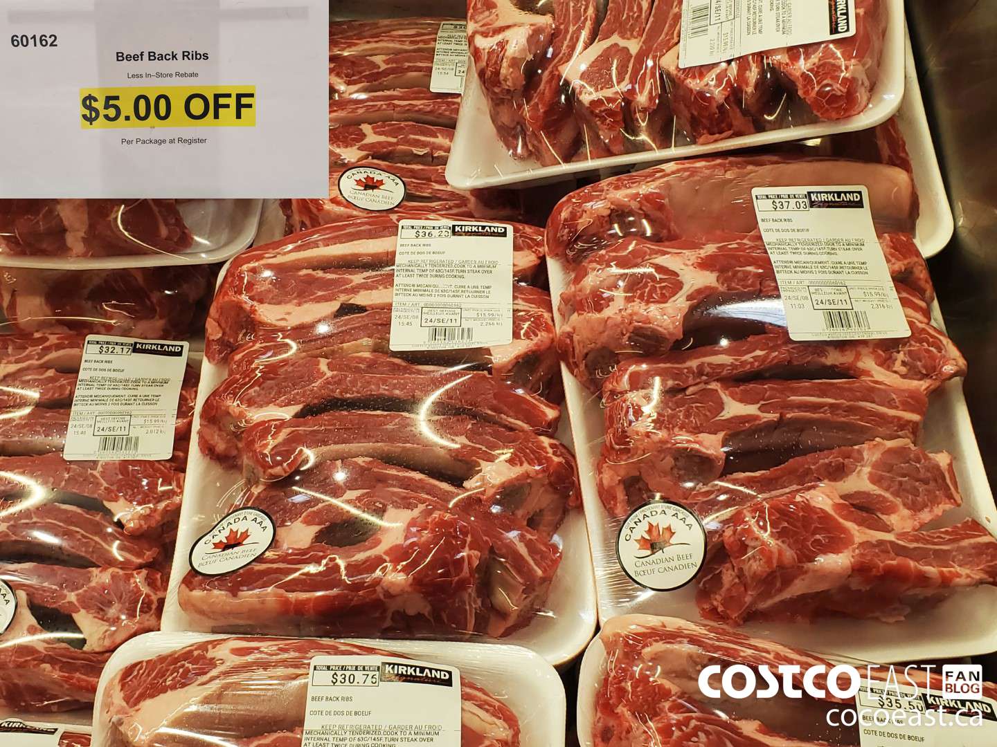 60162 BEEF BACK RIBS ($5.00 INSTANT SAVINGS)
