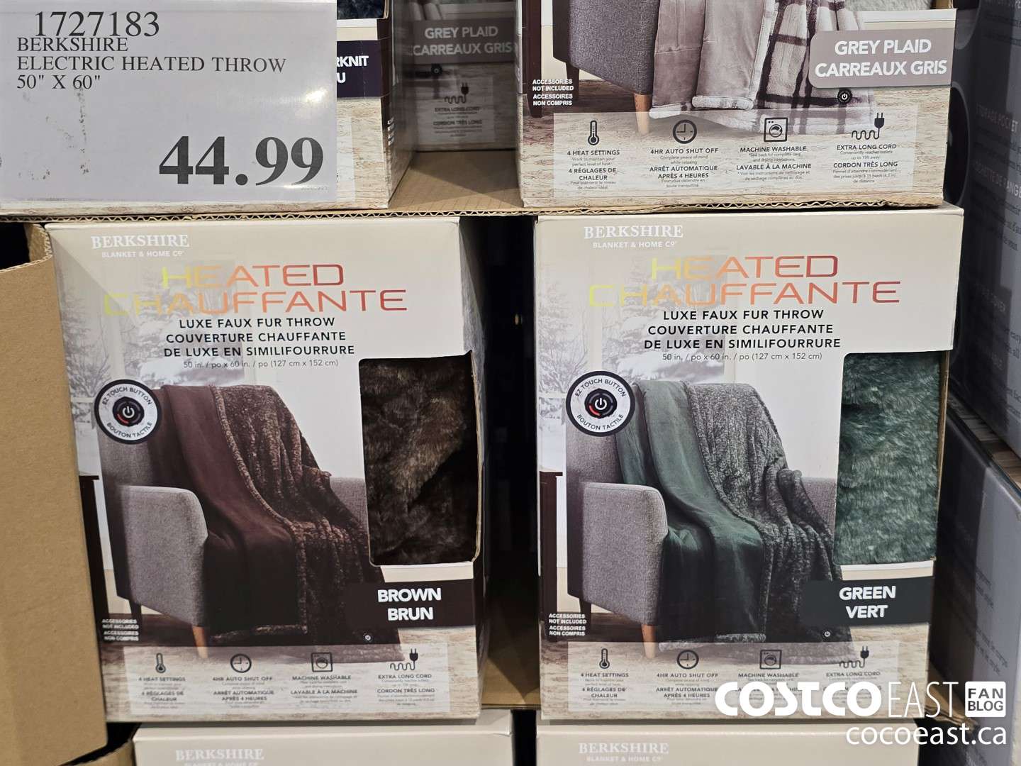 1727183 BERKSHIRE ELECTRIC HEATED THROW 50