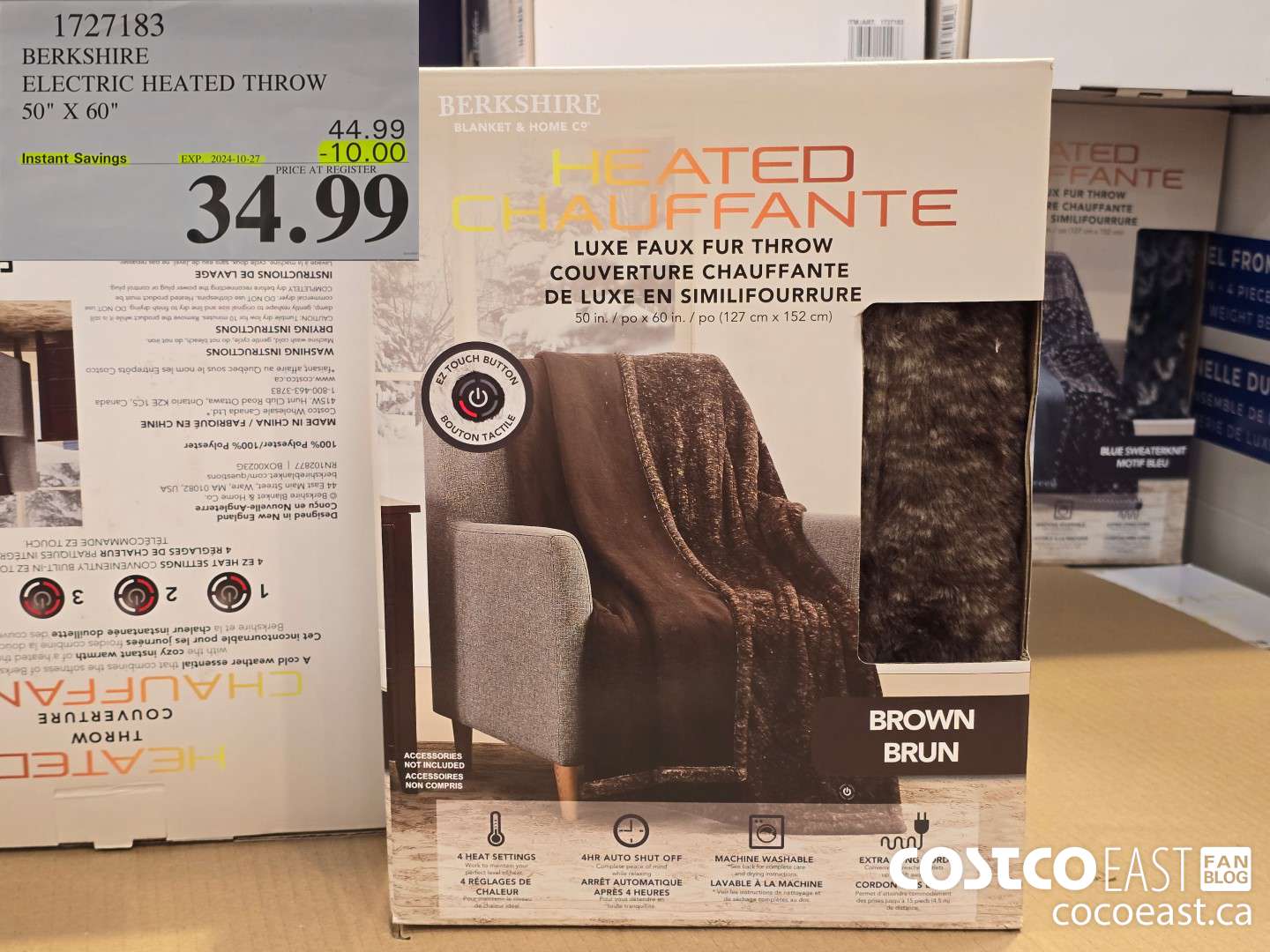 1727183 BERKSHIRE ELECTRIC HEATED THROW 50