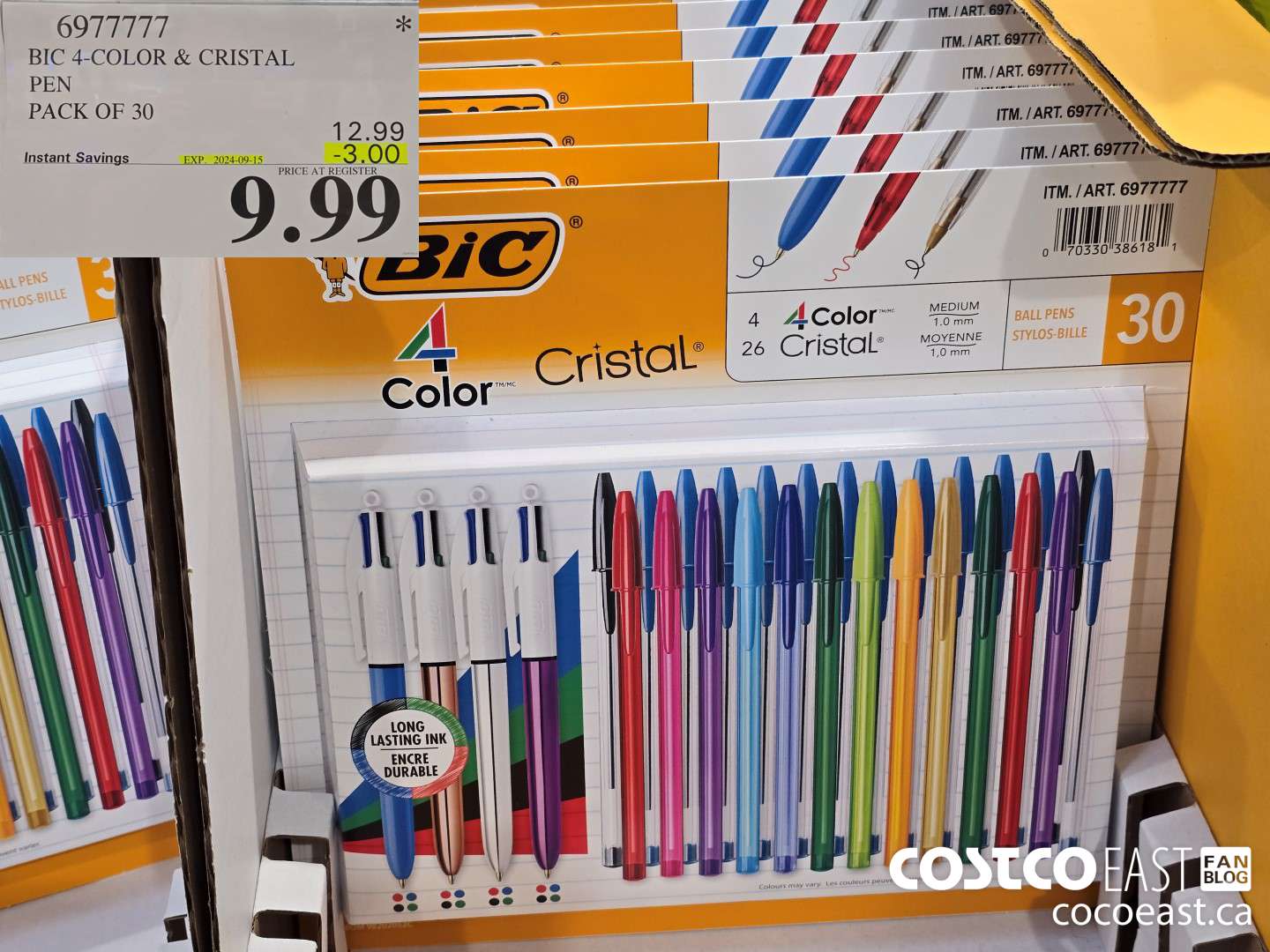 6977777 BIC 4-COLOR & CRISTAL PEN PACK OF 30 ($3.00 INSTANT SAVINGS EXPIRES ON 2024-09-15) $9.99