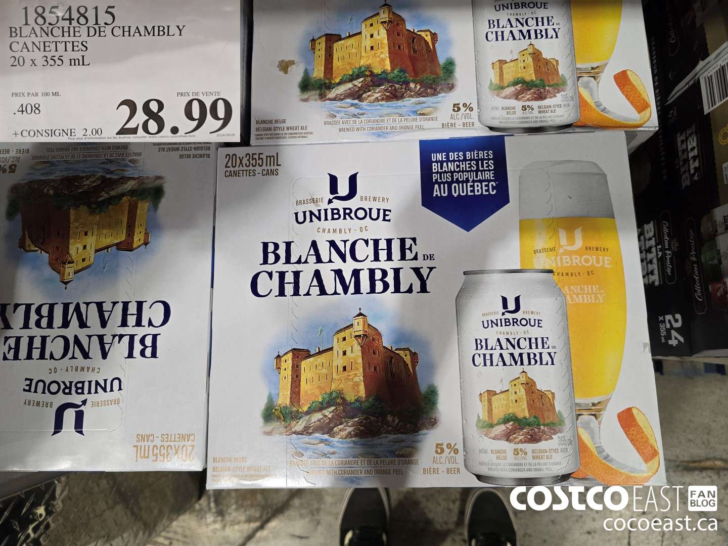 1854815 BLANCHE DE CHAMBLY CANETTES 20 x 355 ml $28.99