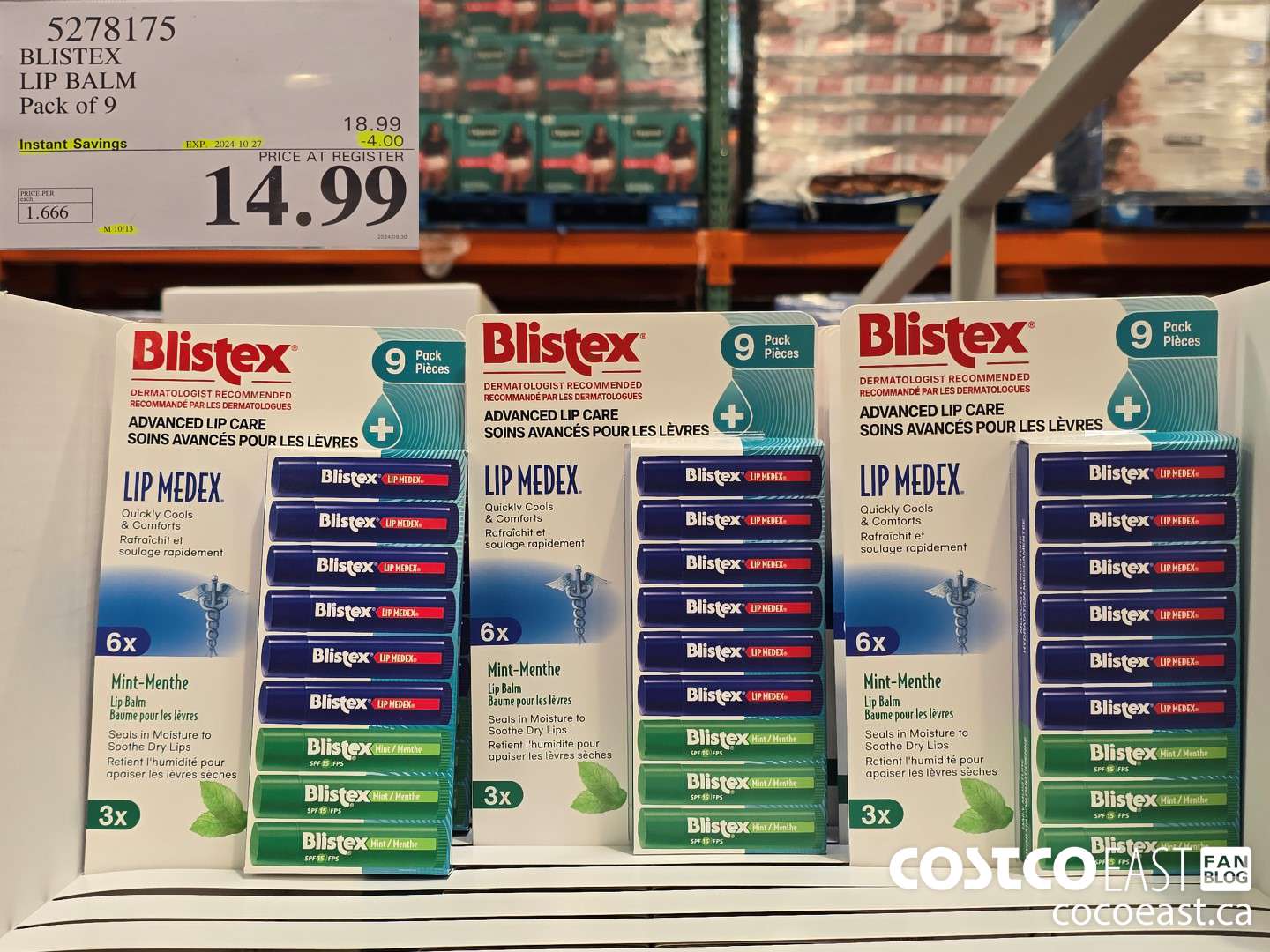 5278175 BLISTEX LIP BALM Pack of 9 ($4.00 INSTANT SAVINGS EXPIRES ON 2024-10-27) $14.99