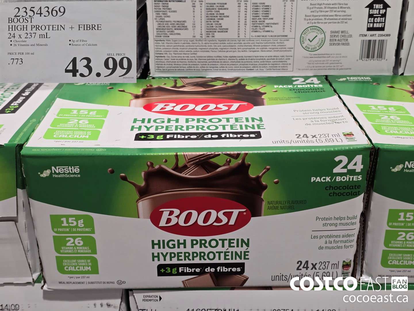 2354369 BOOST HIGH PROTEIN + FIBRE 24 x 237 mL $43.99