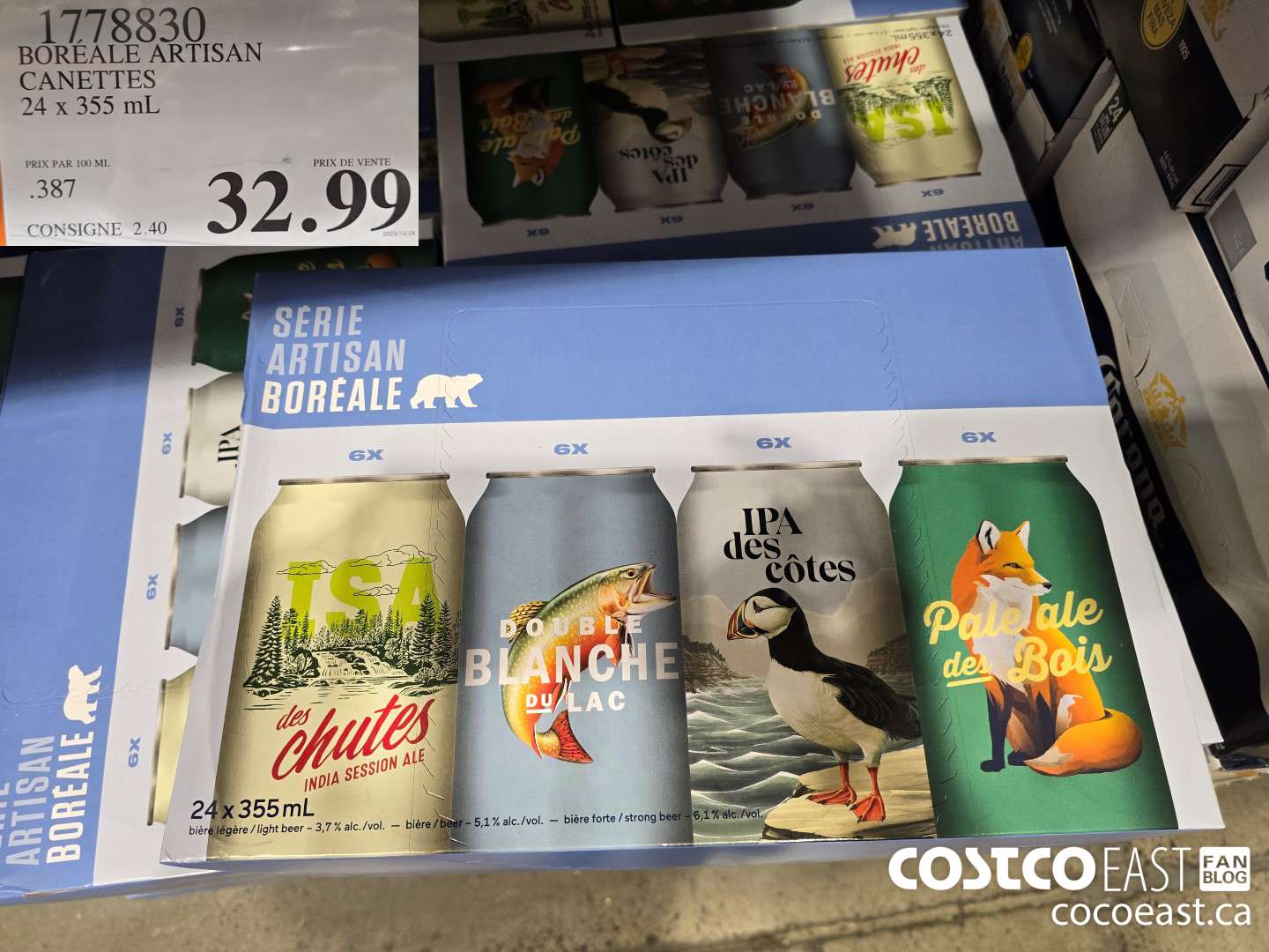 1778830 BOREALE ARTISAN CANETTES 24 x 355 mL $32.99