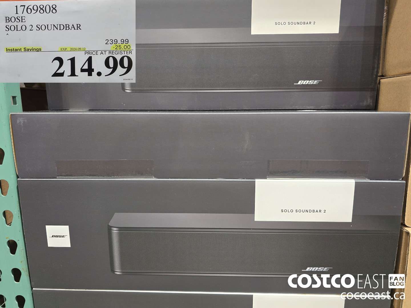 1769808 BOSE SOLO 2 SOUNDBAR ($25.00 INSTANT SAVINGS EXPIRES ON 2024-09-12) $214.99