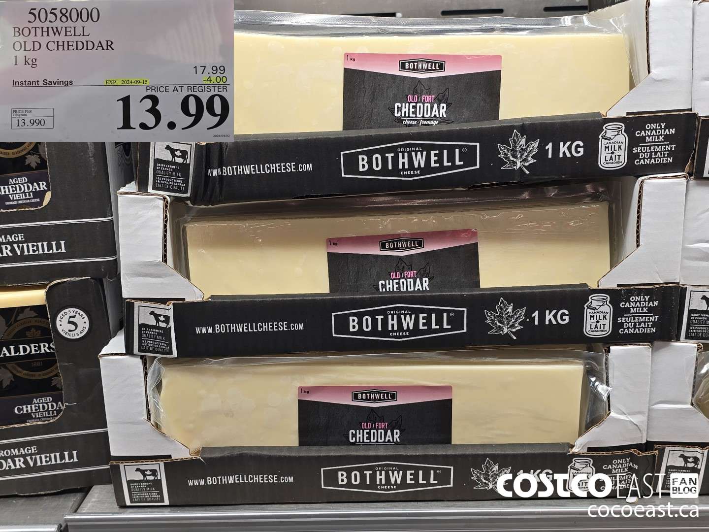 5058000 BOTHWELL OLD CHEDDAR 1 KG ($4.00 INSTANT SAVINGS EXPIRES ON 2024-09-15) $13.99