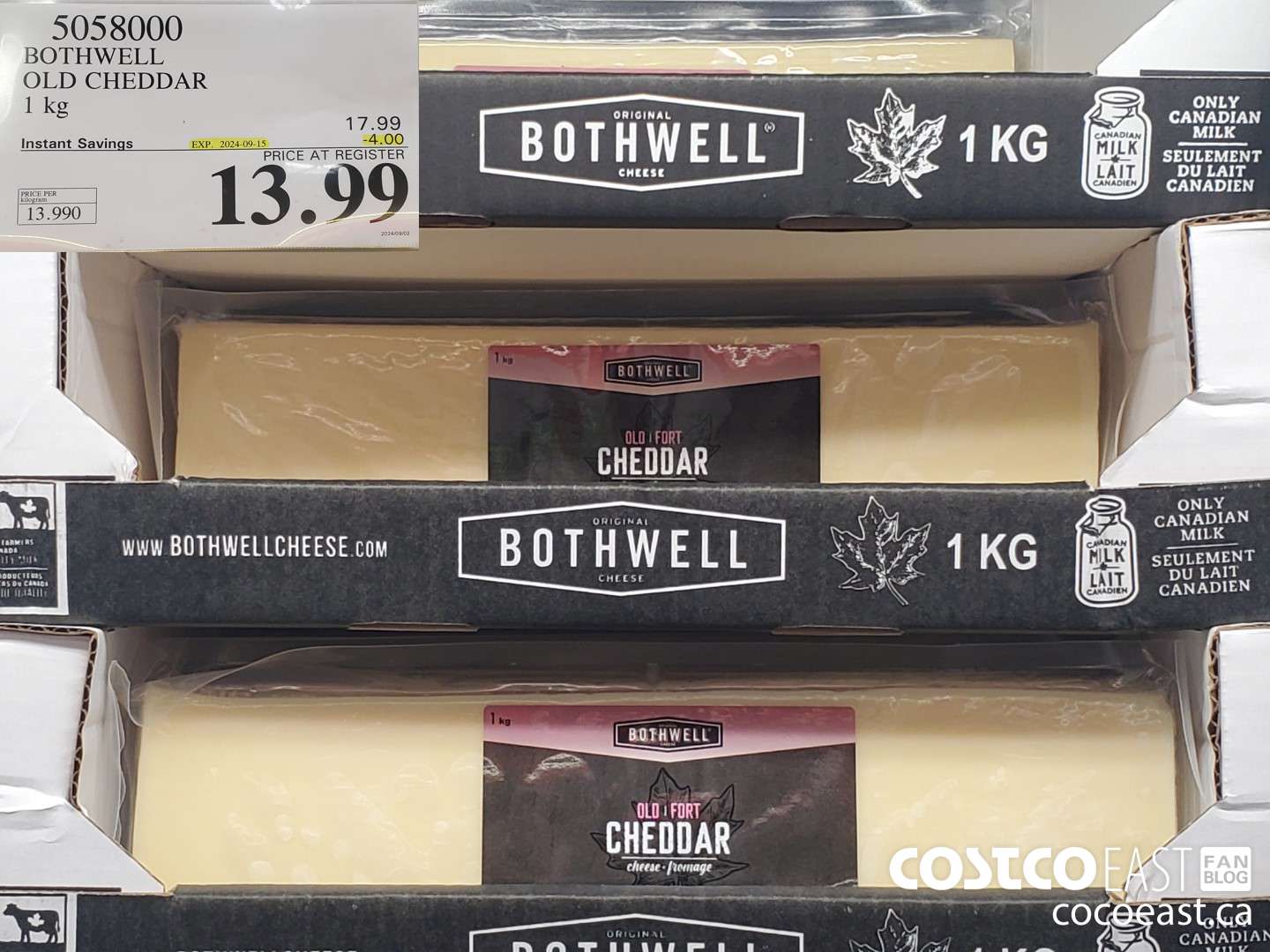 5058000 BOTHWELL OLD CHEDDAR 1kg  ($4.00 INSTANT SAVINGS EXPIRES ON 2024-09-15) $13.99