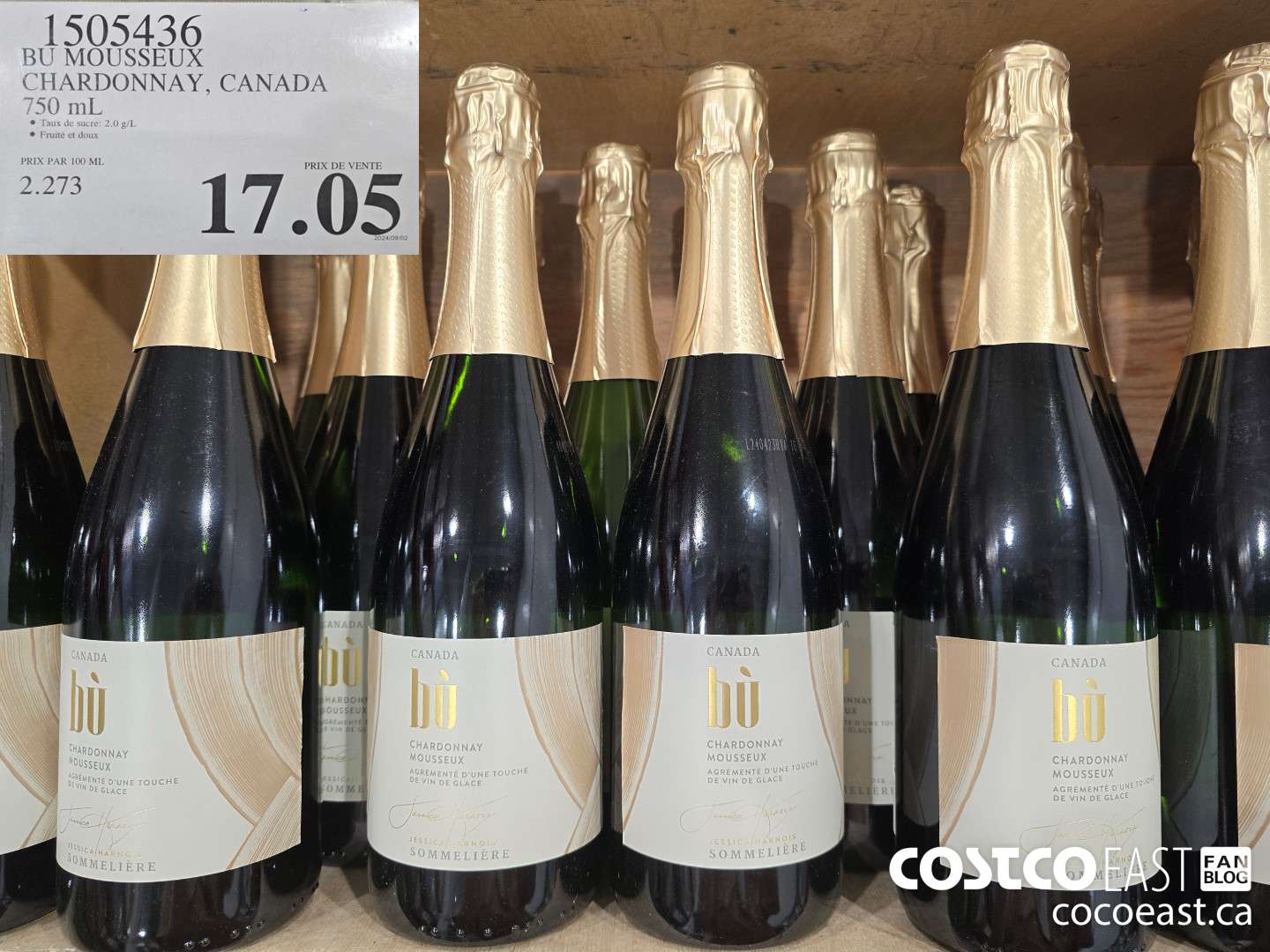 1505436 BU MOUSSEUX CHARDONNAY, CANADA 760 ML $17.05