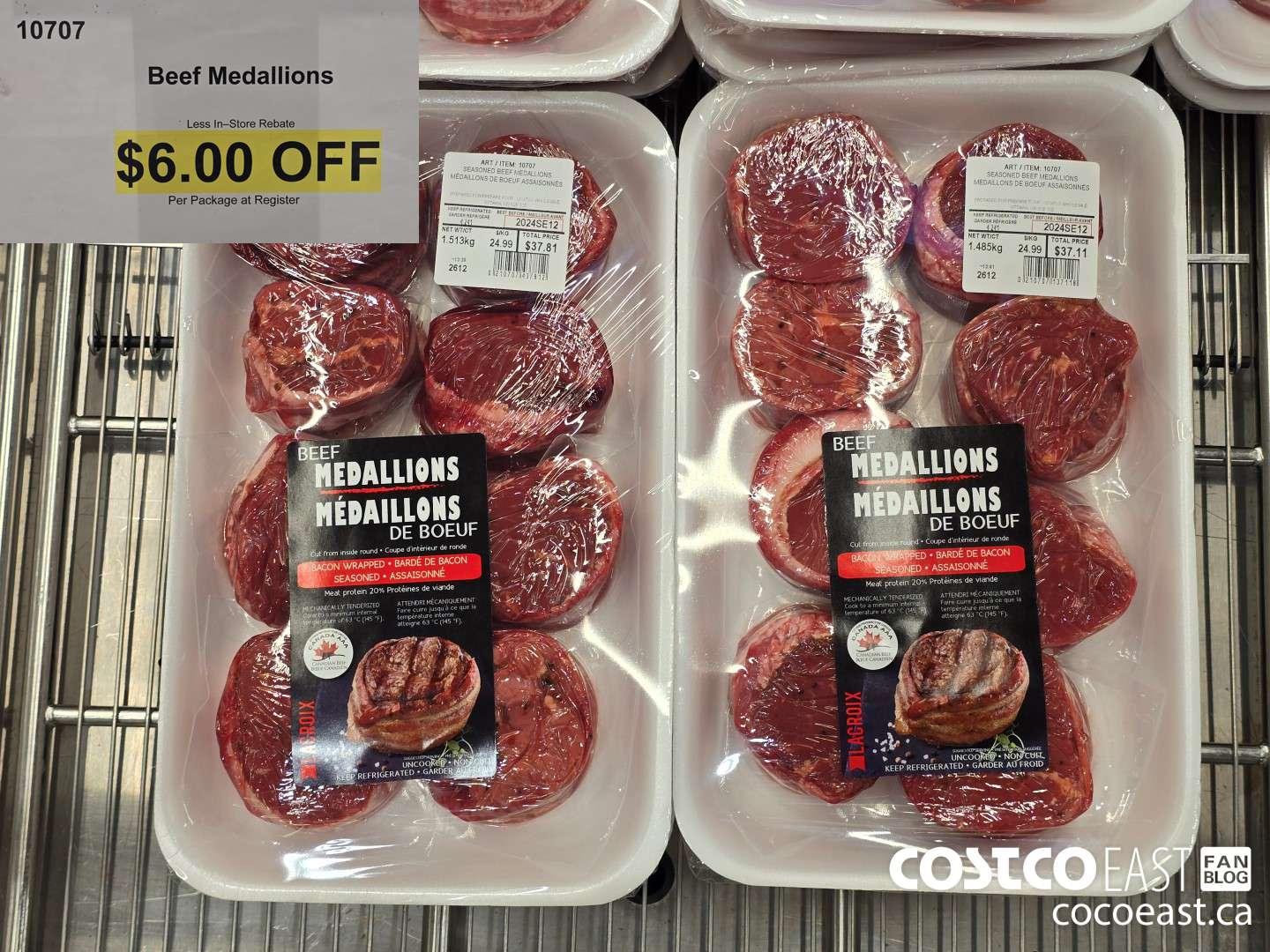 10707 Beef Medallions ($6.00 INSTANT SAVINGS)