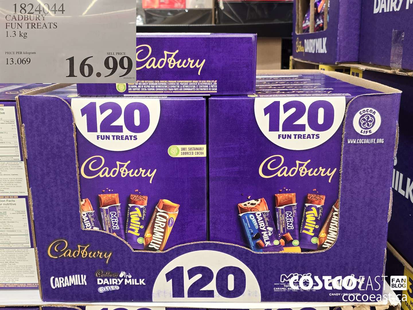 1824044 CADBURY FUN TREATS 1.3 kg $16.99