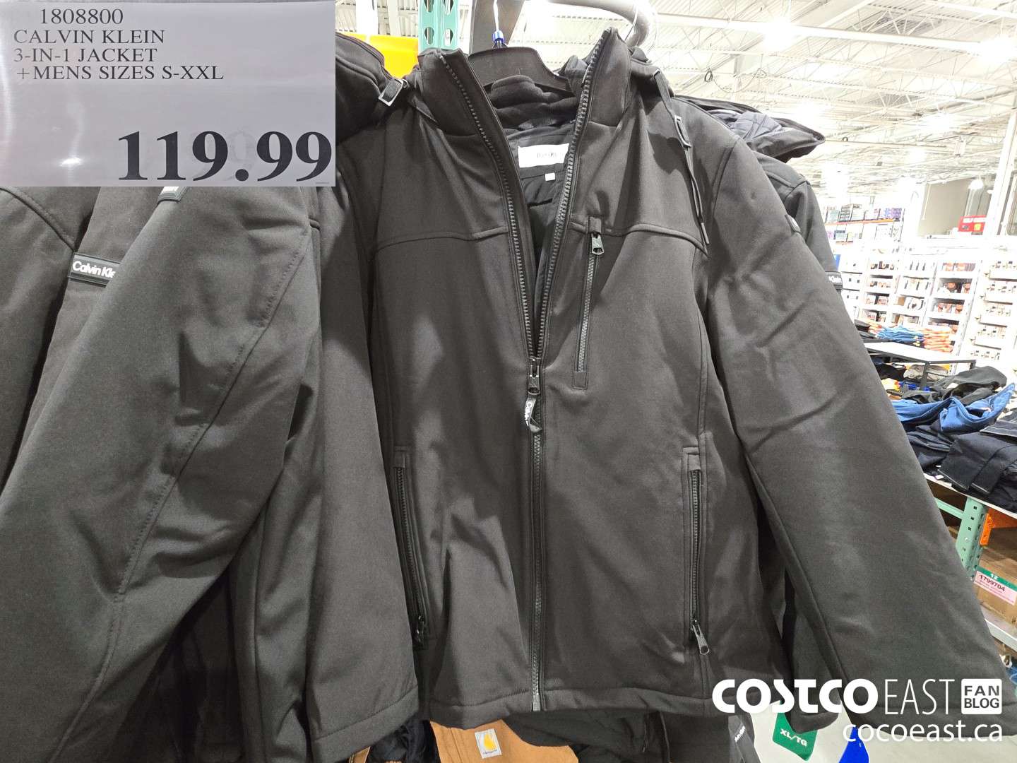1808800 CALVIN KLEIN 3-IN-1 JACKET +MENS SIZES S-XXL $119.99