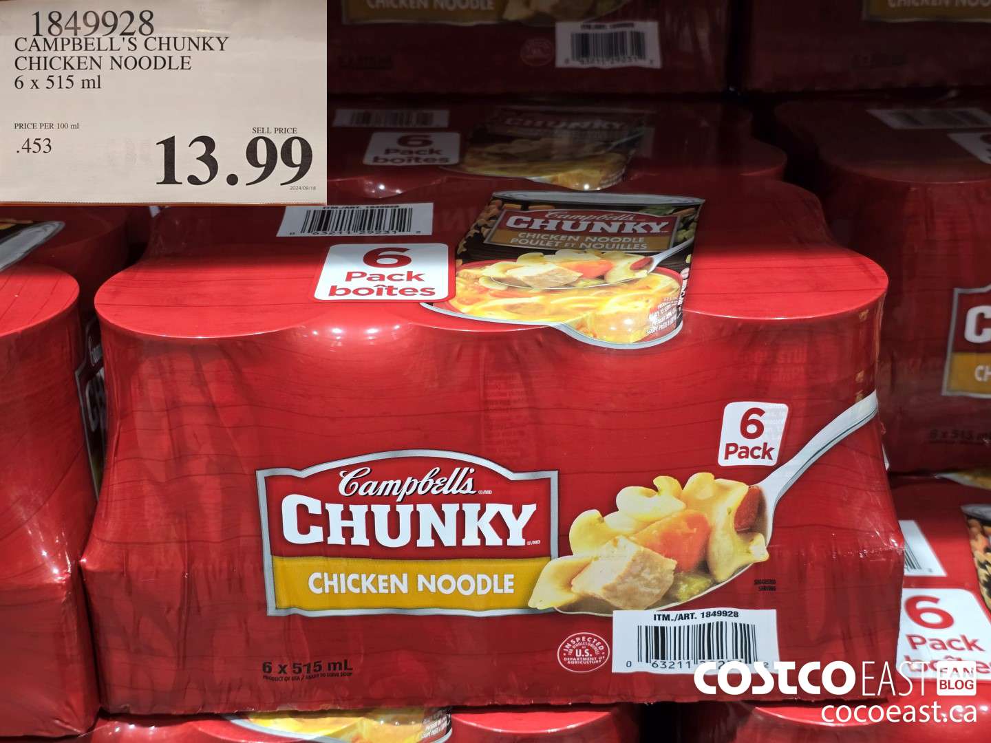 1849928 CAMPBELL'S CHUNKY CHICKEN NOODLE 6 x 515 ml $13.99